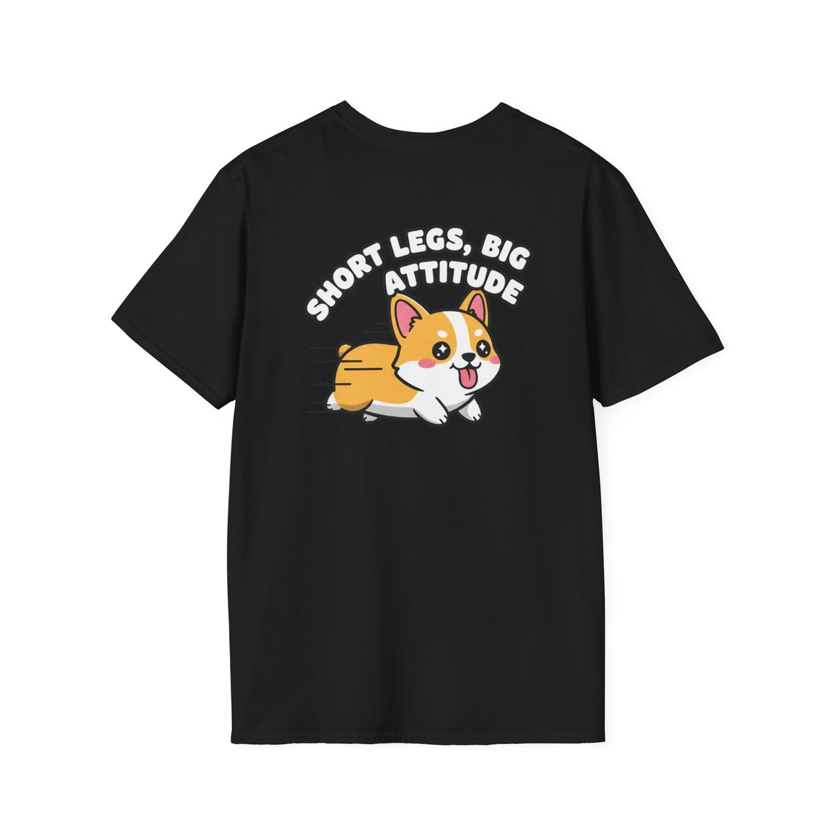 Cute Corgi Shirt Short Legs, Big Attitude Funny Dog Lover Unisex Softstyle Tee Gift