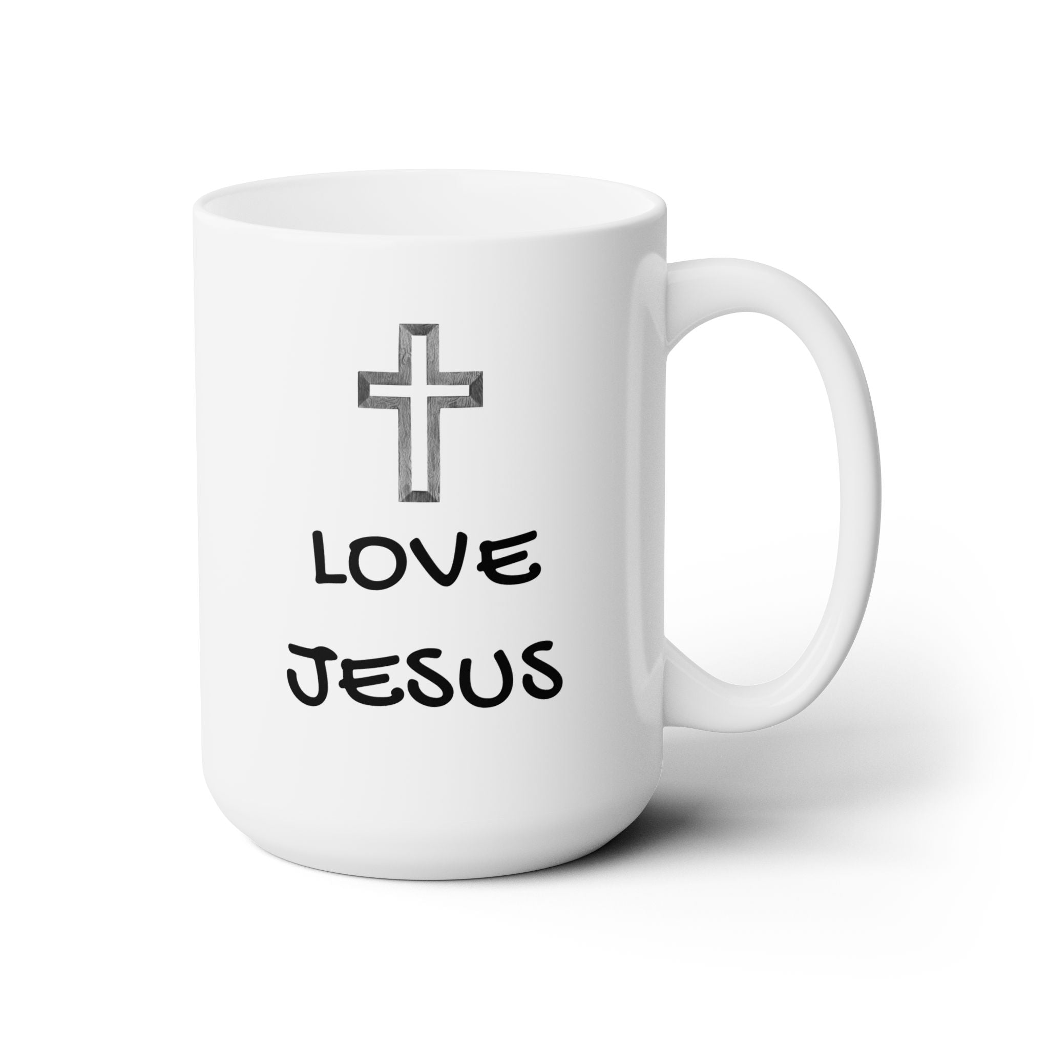 Jesus Christianity Cross I Love Jesus Ceramic Coffee Mug Gift Present New 15oz