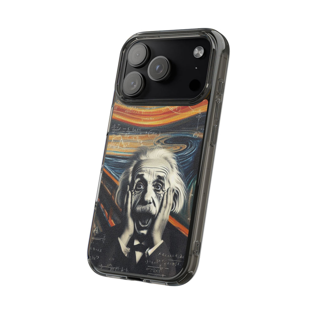 Funny Einstein Clear Phone Cases Edvard Munch Scream Unique iPhone Samsung Cases