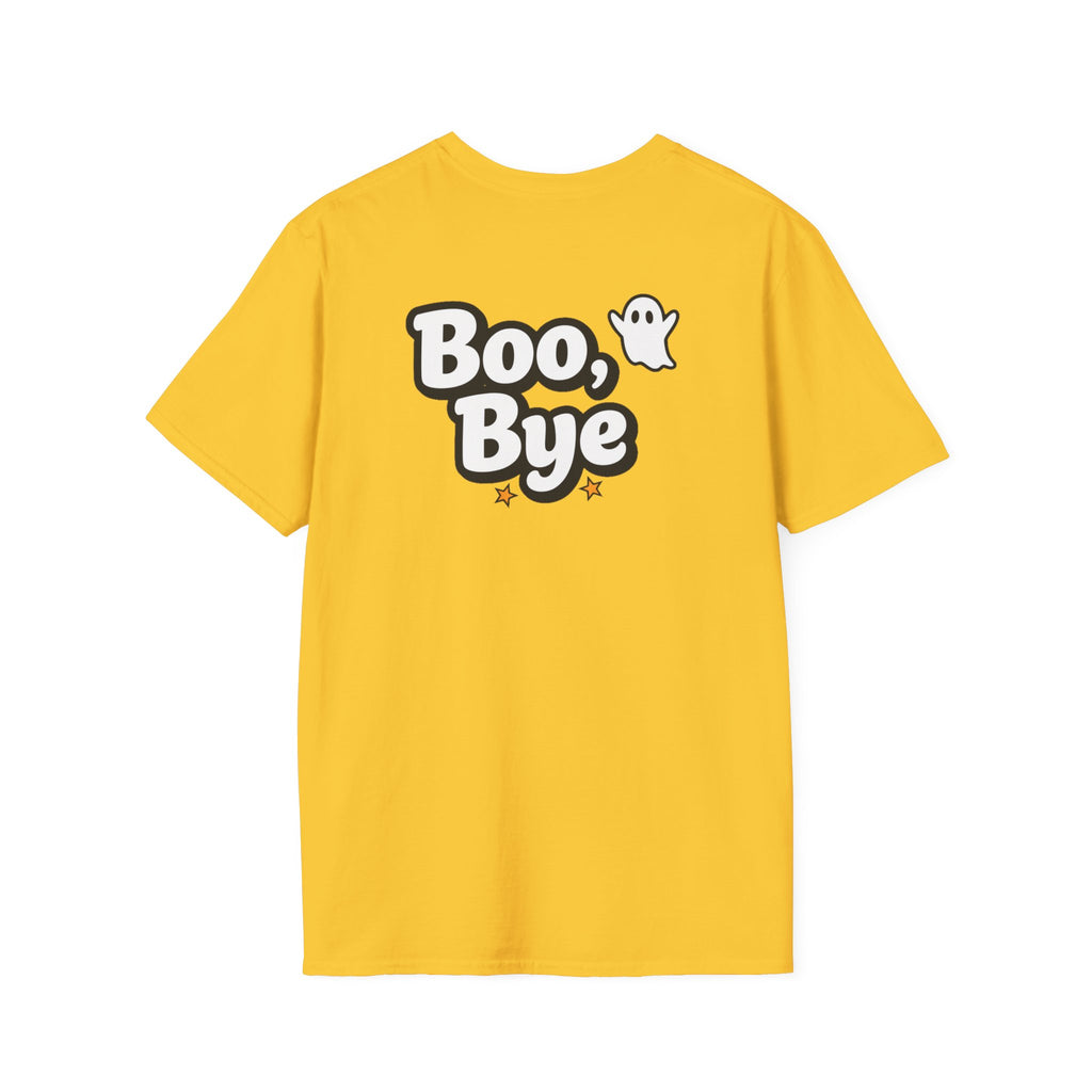 Dark Humor Halloween Shirt Boo Bye Funny Minimalist Ghost Sarcastic Unisex Softstyle Tee Adult Halloween Gift