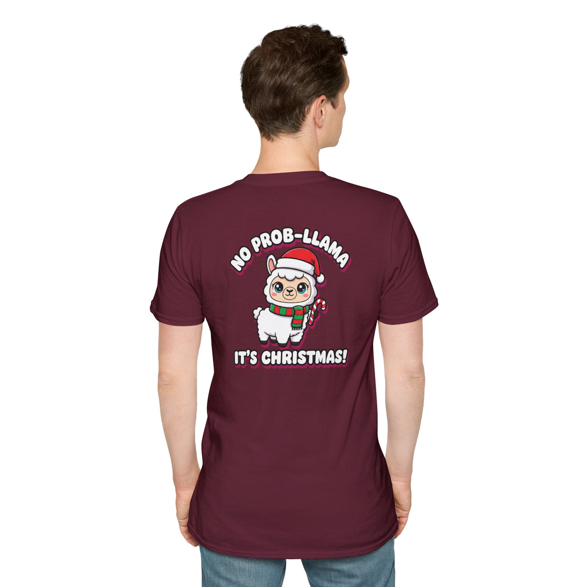 Cute Christmas Shirt No Prob Llama Its Christmas Funny Animal Unisex Softstyle Tee Christmas Gift
