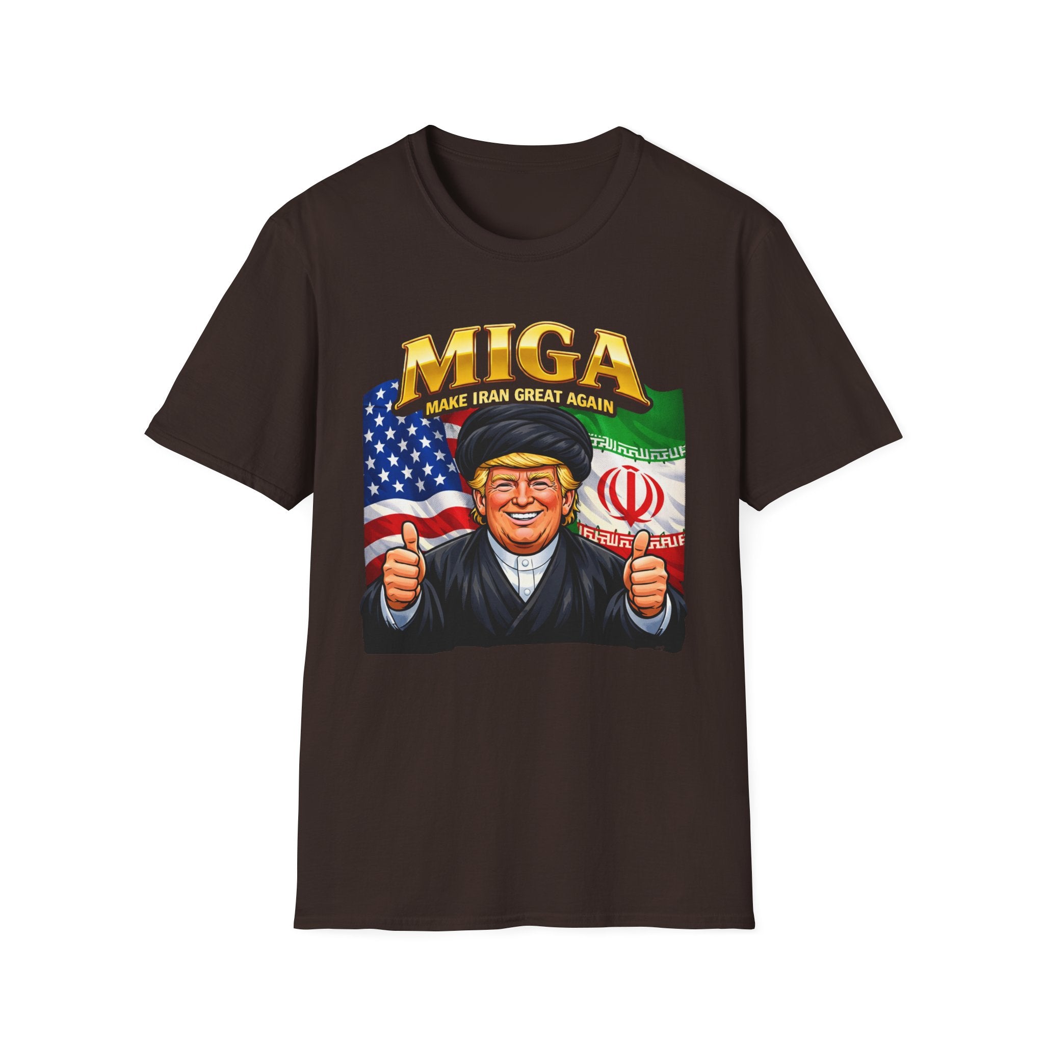 Funny Trump Iranian Flag Shirt Make Iran Great Again MIGA Softstyle T-Shirt Best
