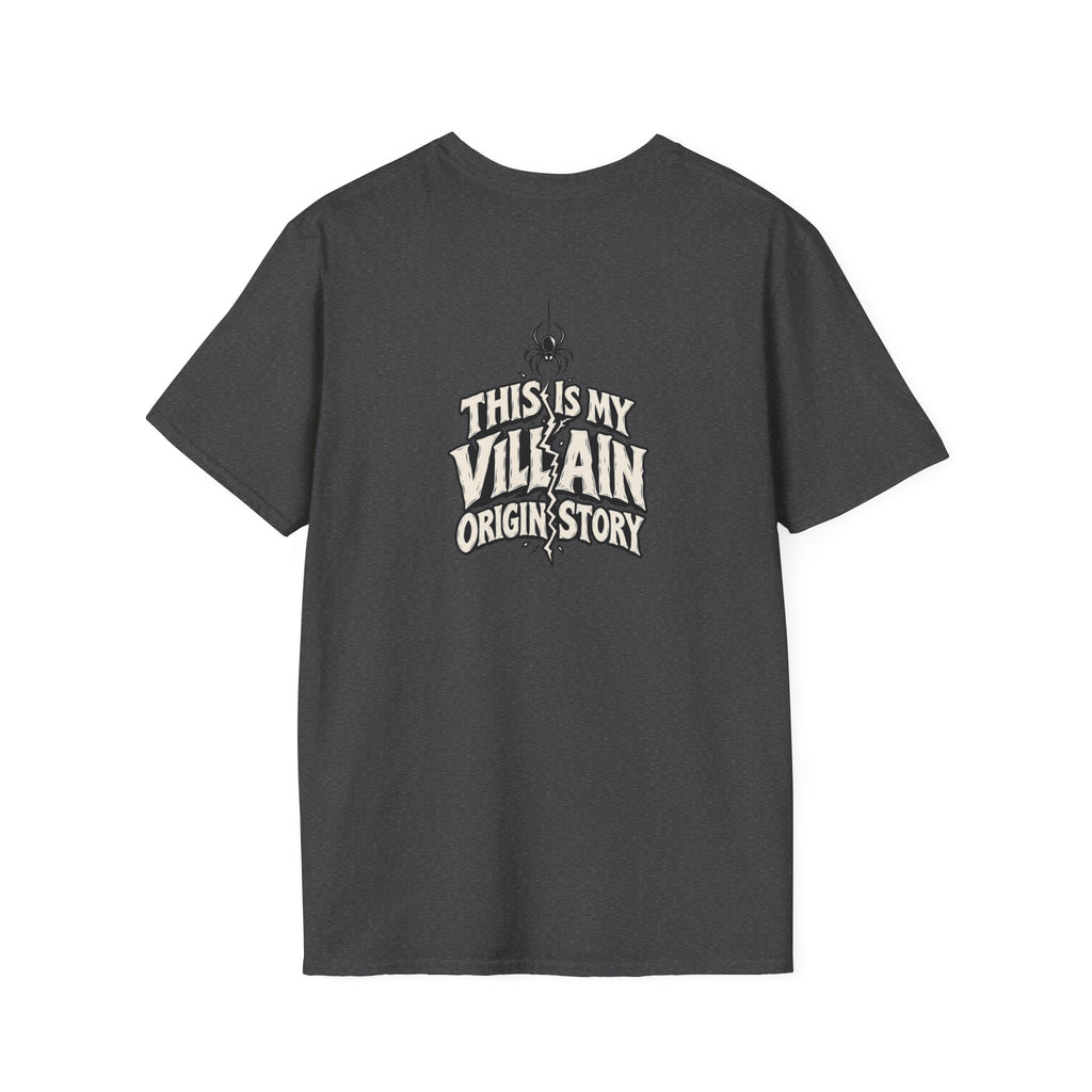 Dark Humor Halloween Shirt This Is My Villain Origin Story Funny Sarcastic Unisex Softstyle Tee Adult Halloween Gift