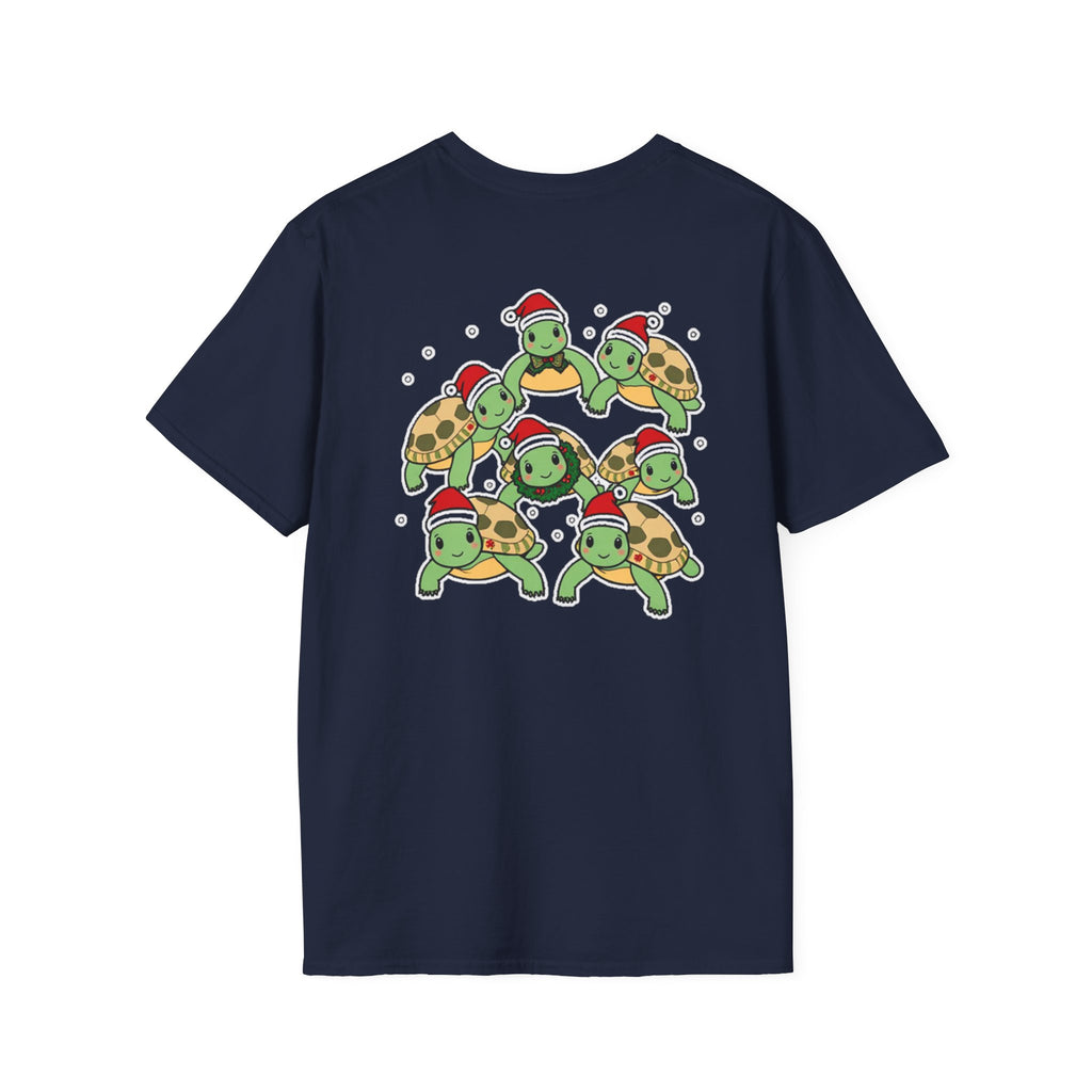 Christmas Turtles Family T-Shirt | Cute Cartoon Unique Holiday Design Gift Shirt