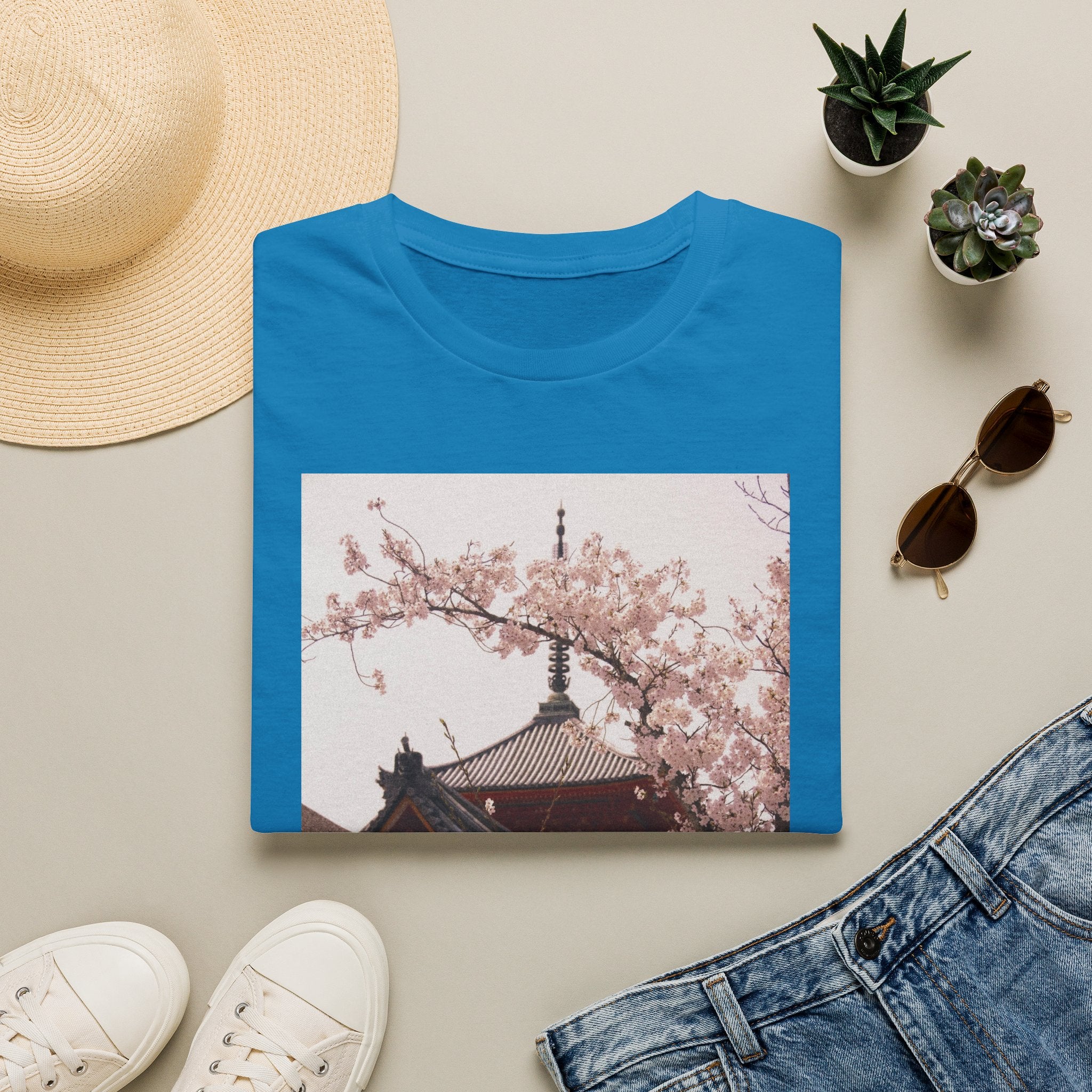 Japanese Art Shirt Sakura Cherry Blossom Japan's Flower Unisex Softstyle T-Shirt
