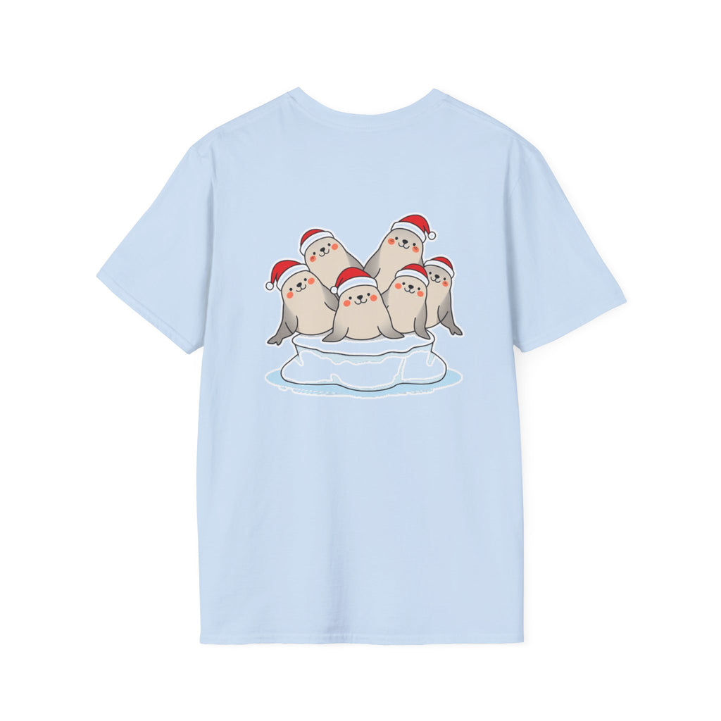 Christmas Seals Family T-Shirt | Cute Cartoon Holiday Design Unique Shirt Gift