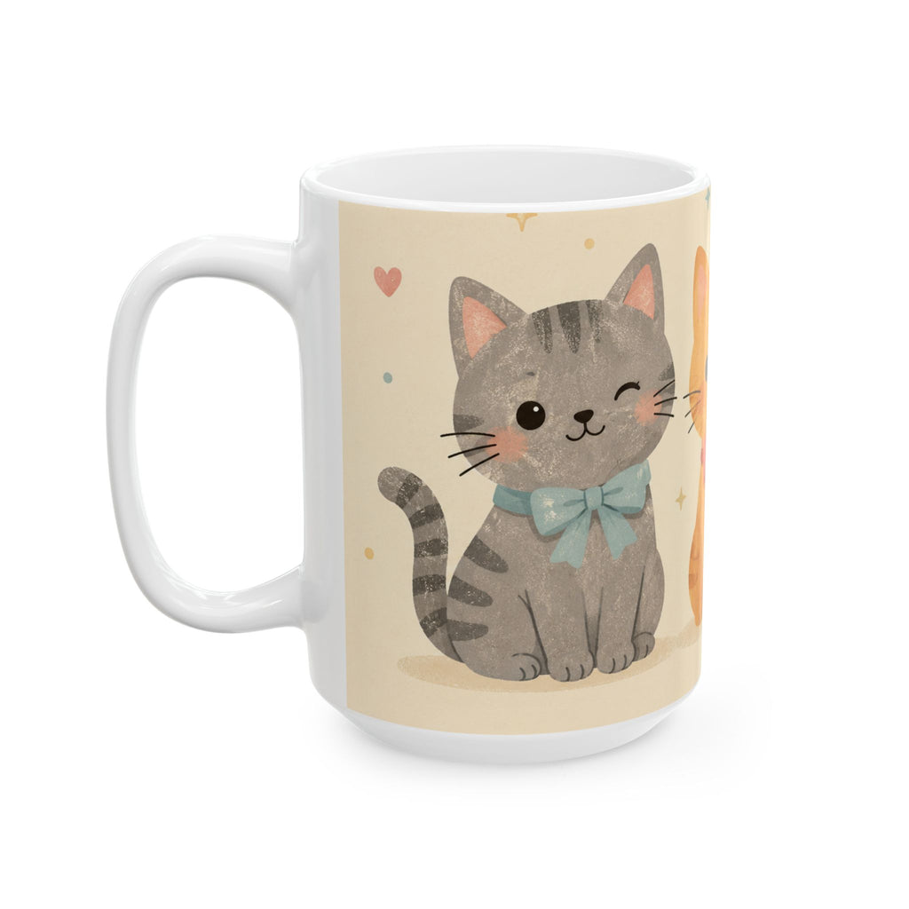 Cat Mom Coffee Mug Minimalist Line Art Cat Lover Gift Ceramic Cup Tea Cup 11oz 15oz Best Gift for Mothers Animal Lovers
