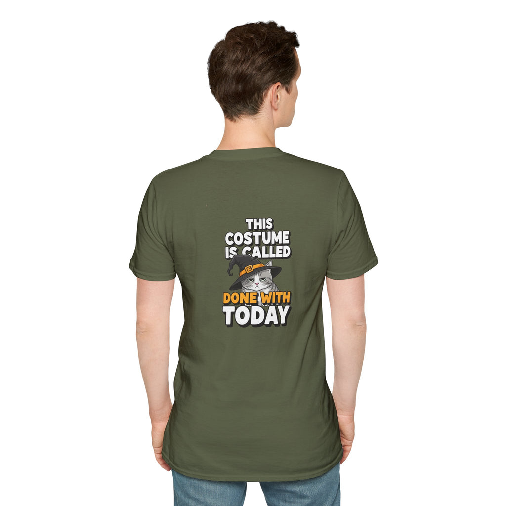 Dark Humor Halloween Shirt This Costume Is Called Done With Today Funny Cat Sarcastic Unisex Softstyle Tee Adult Halloween Gift