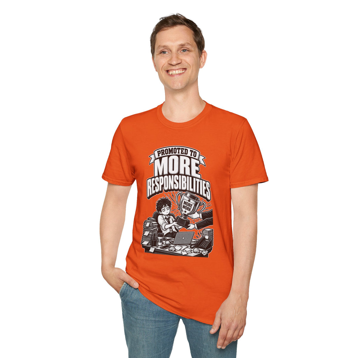 Funny Dark Humor Tshirt — Funny Office Tshirt Dark Humor Graphic Tee Unique Coworker Gift PROMOTED TO MORE RESPONSIBILITIES Shirt