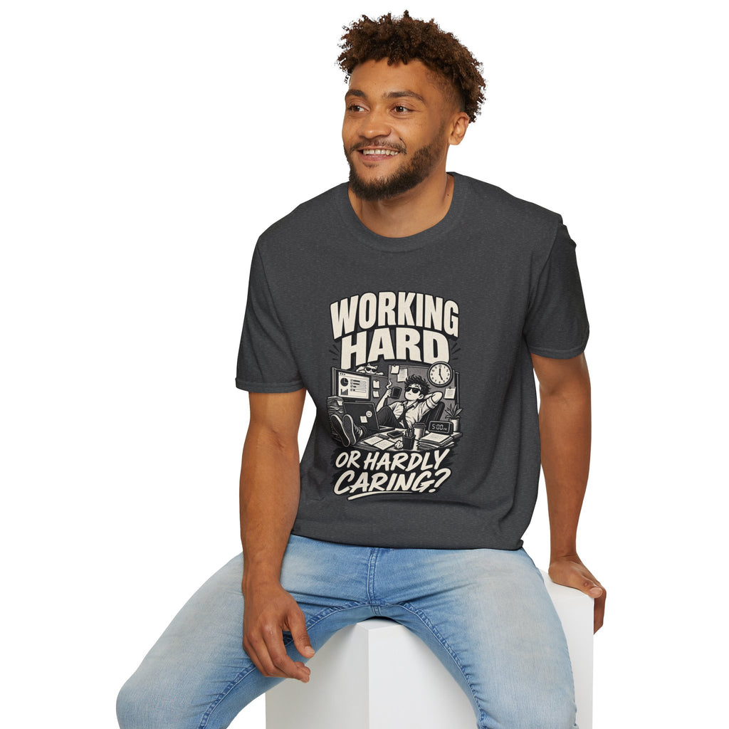 Funny Dark Humor Tshirt — Funny Office Tshirt Dark Humor Graphic Tee Unique Coworker Gift WORKING HARD Shirt