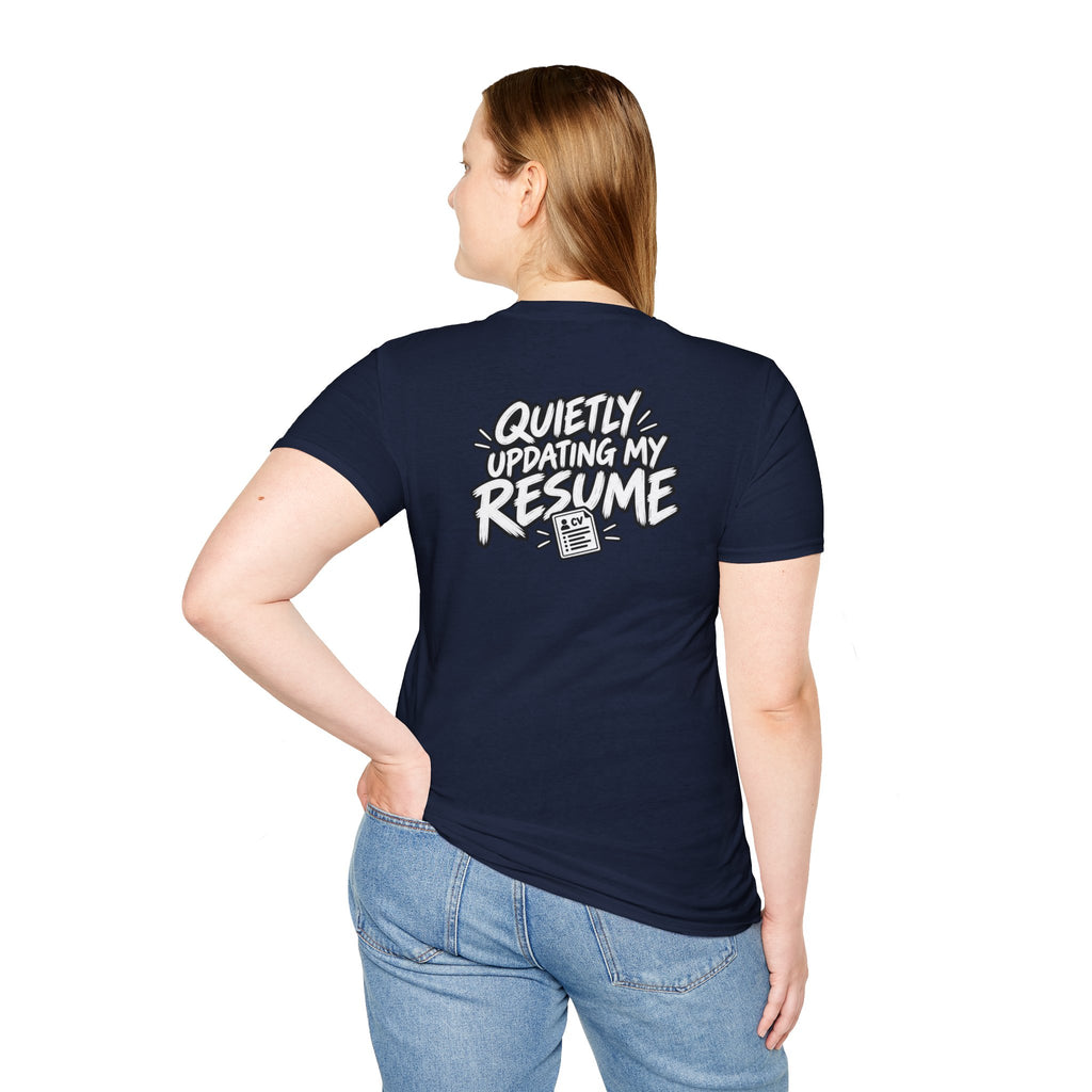 Funny Dark Humor Shirt Quietly Updating My Resume Funny Office Tee Unique Gift
