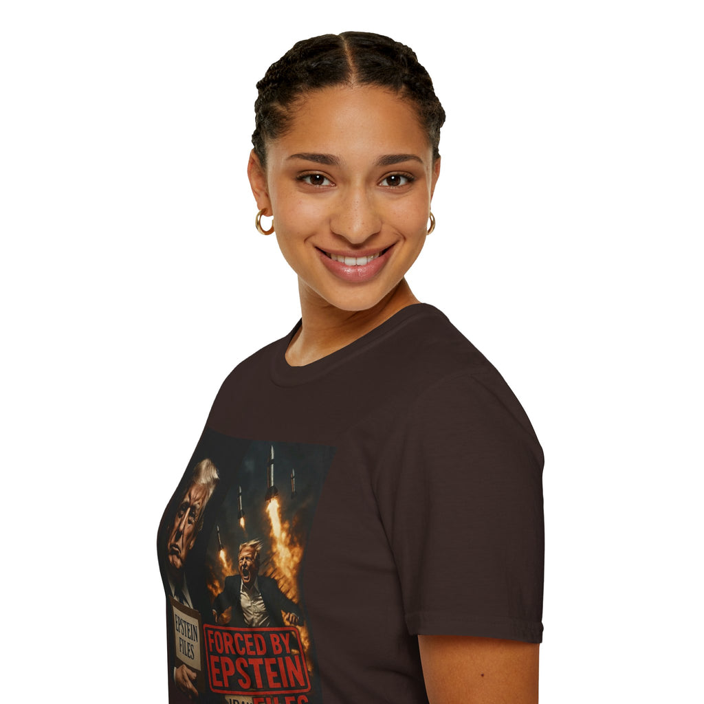 Funny Trump-Epstein T-Shirt Conspiracy Theory Unique Unisex Softstyle Tshirt