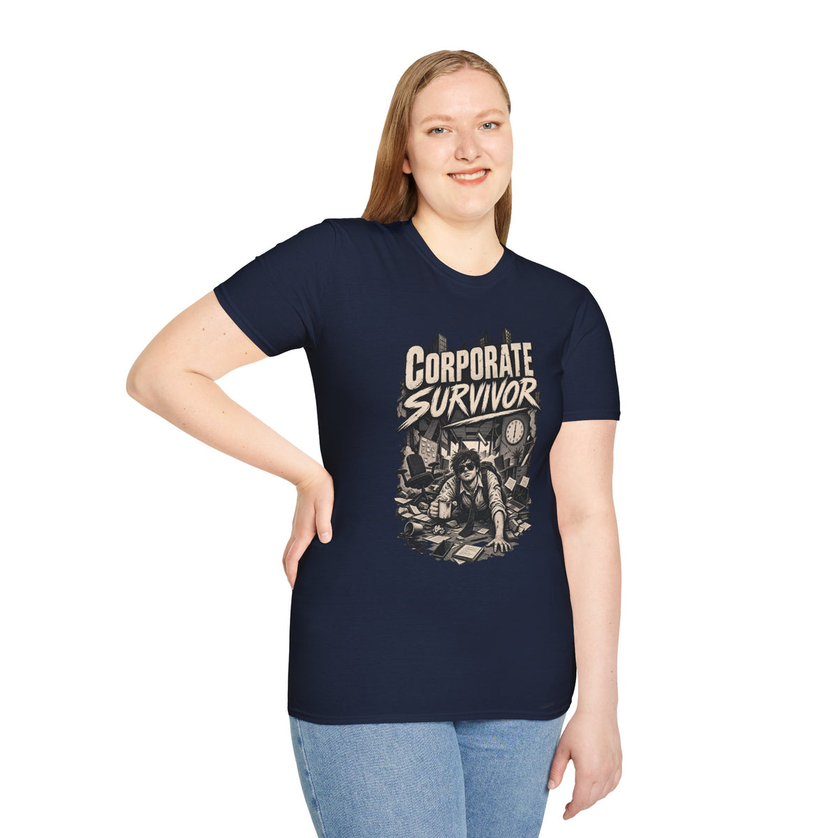 Funny Dark Humor Tshirt — Funny Office Tshirt Dark Humor Graphic Tee Unique Coworker Gift CORPORATE SURVIVOR Shirt