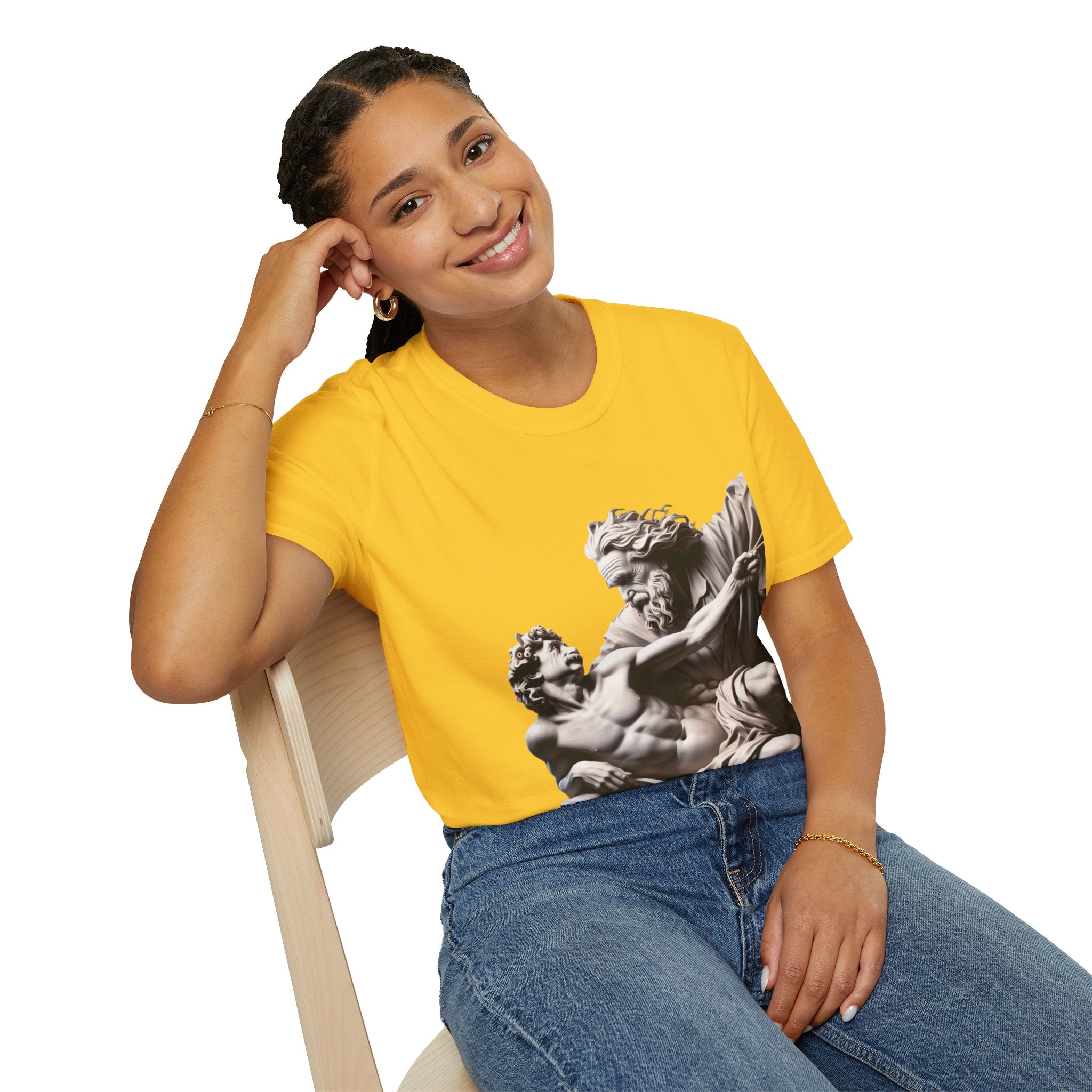 Funny Albert Einstein Unisex Softstyle T-Shirt Unique Gift Cotton T-shirt Art