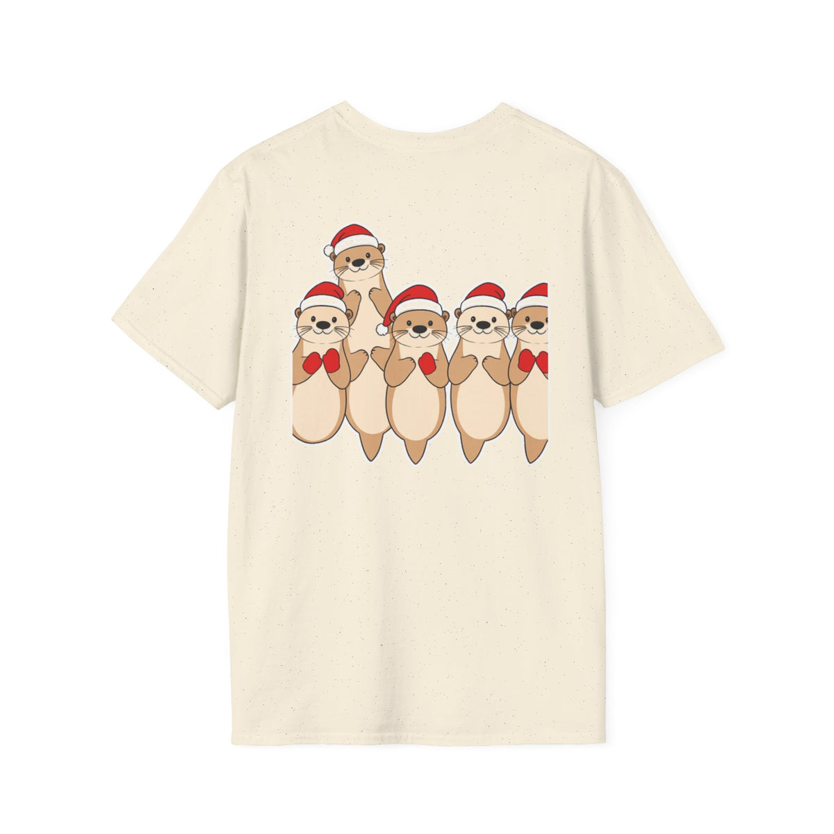 Christmas Otters Family T-Shirt | Cute Cartoon Holiday Design Unique Shirt Gift
