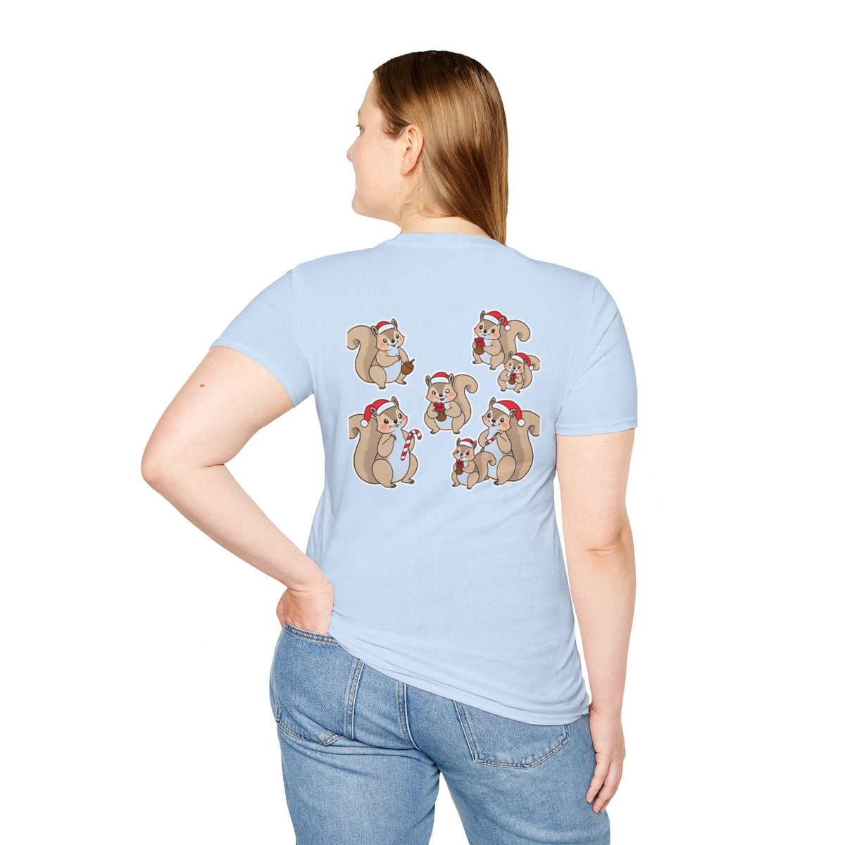 Christmas Squirrels Family T-Shirt | Cute Cartoon Design Unique Holiday Gift Shirt