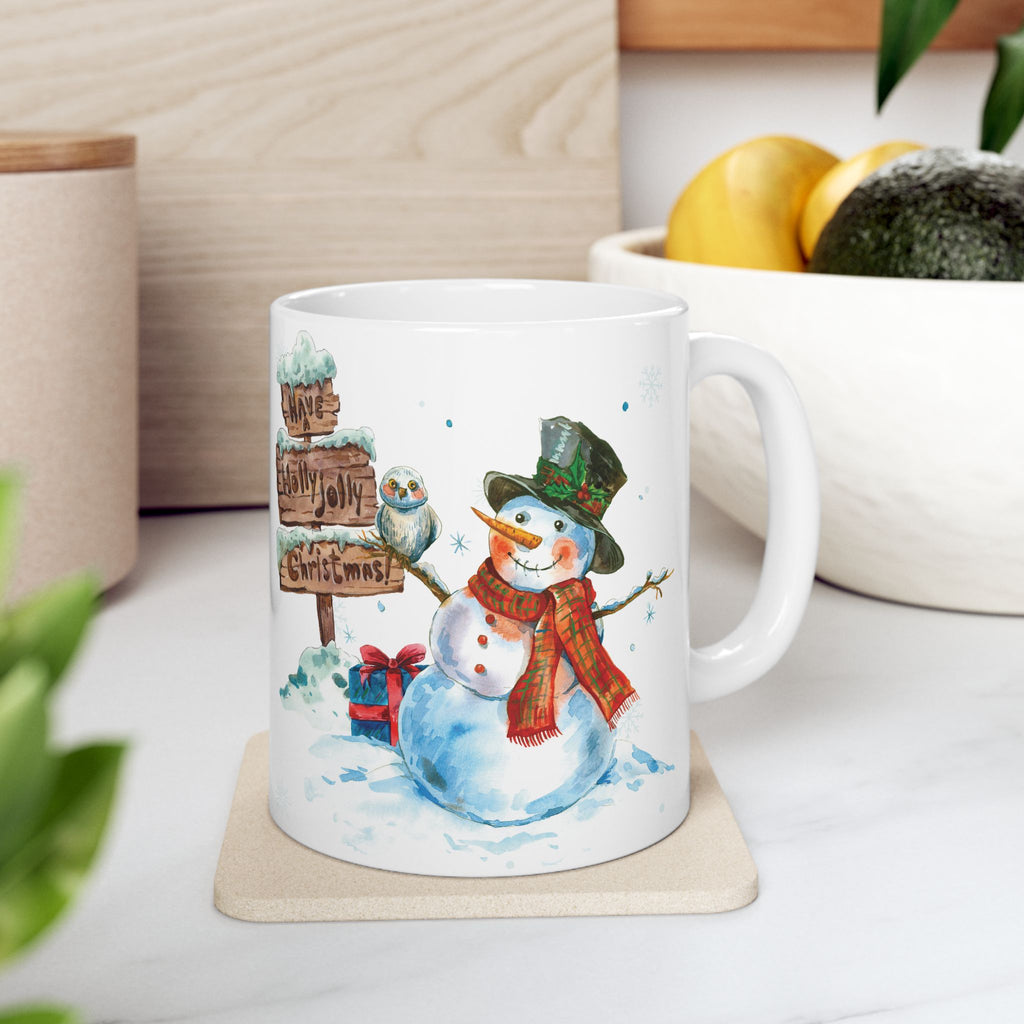 Christmas Mug Snowman Mug Funny Mug Ceramic Coffee Mug Tea Cup Cute Gift Frosty 11oz
