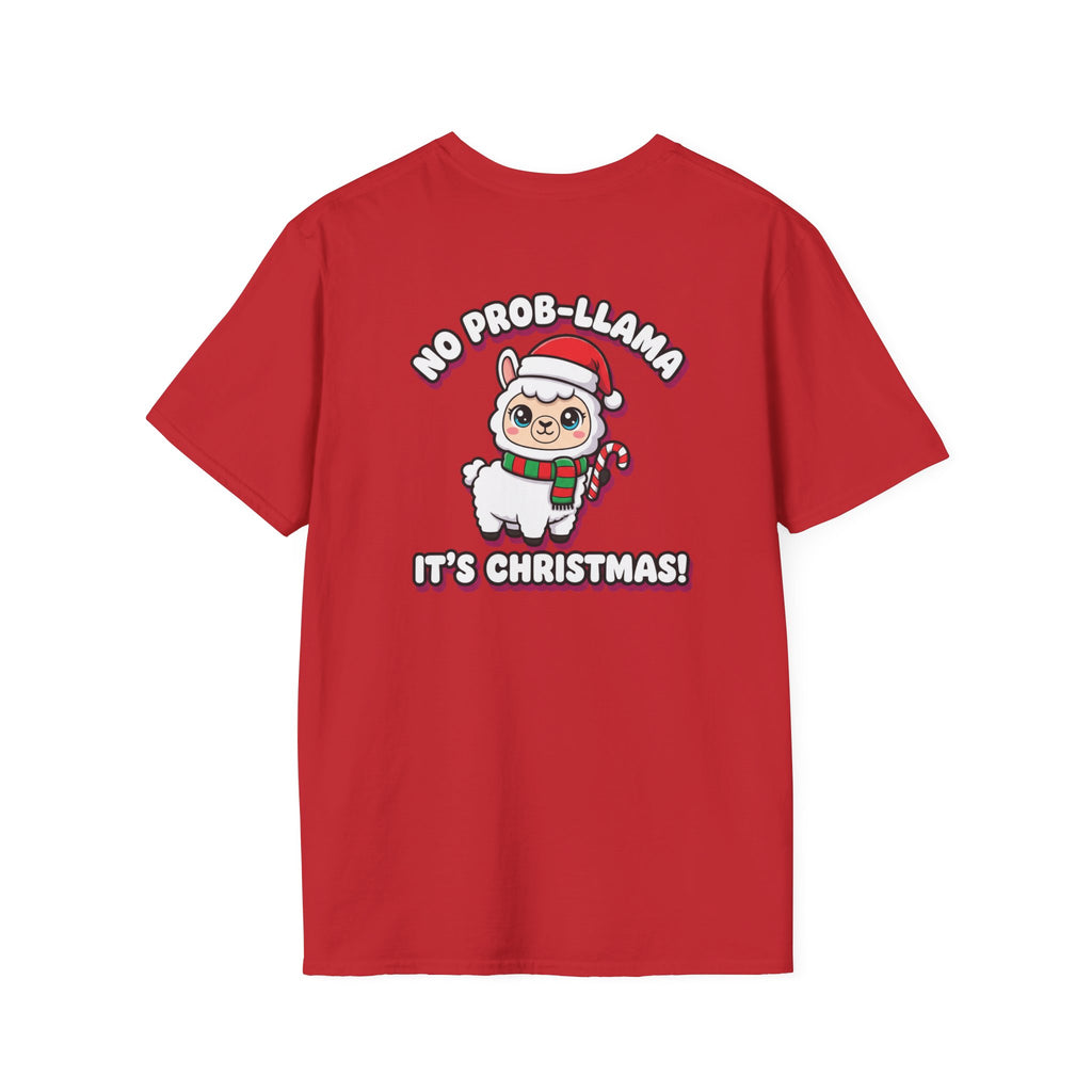 Cute Christmas Shirt No Prob Llama Its Christmas Funny Animal Unisex Softstyle Tee Christmas Gift