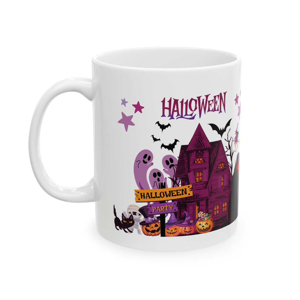 Cute Happy Halloween Party Funny Coffee Mug Gift For Kid Pumpkin Spooky Boo 11oz