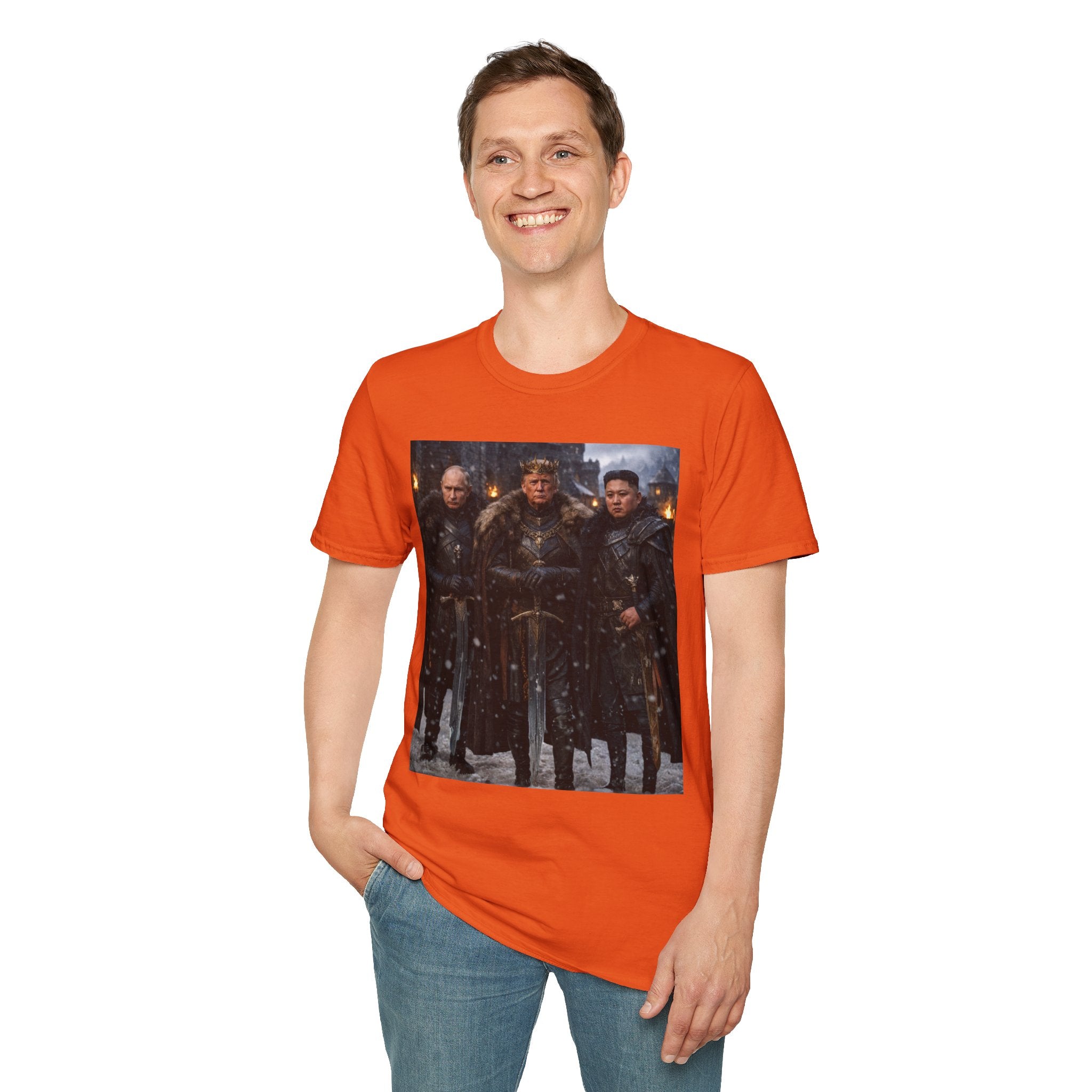 Funny Trump Putin Kim Jong Unique T-Shirt Artwork Throne Unisex Softstyle Tshirt
