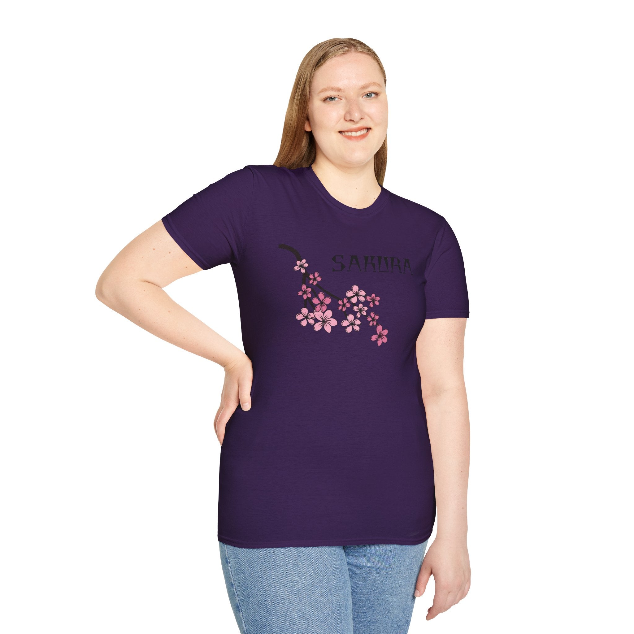 Sakura T-Shirt Japanese Art Shirt Unisex Softstyle Cherry Blossom Flower T-shirt