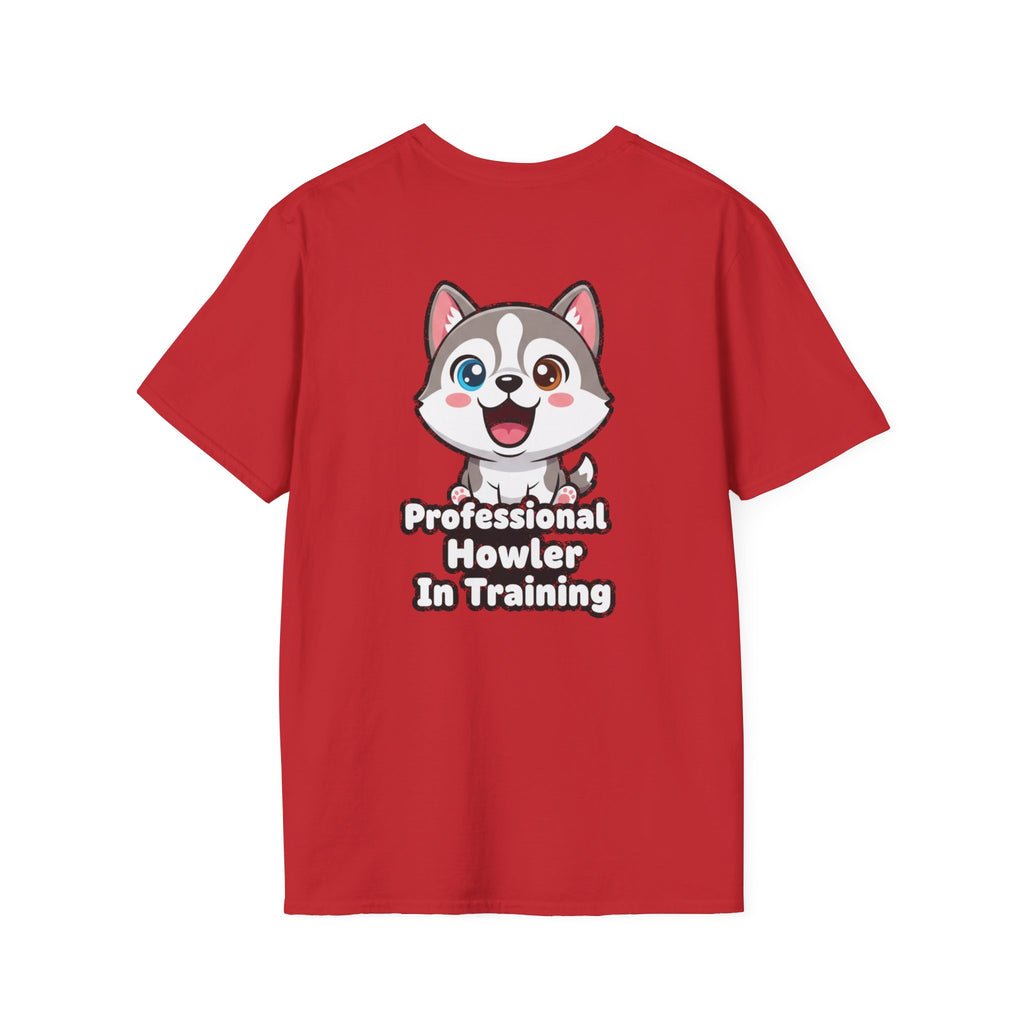 Cute Husky Shirt Professional Howler In Training Funny Dog Lover Unisex Softstyle Tee Gift