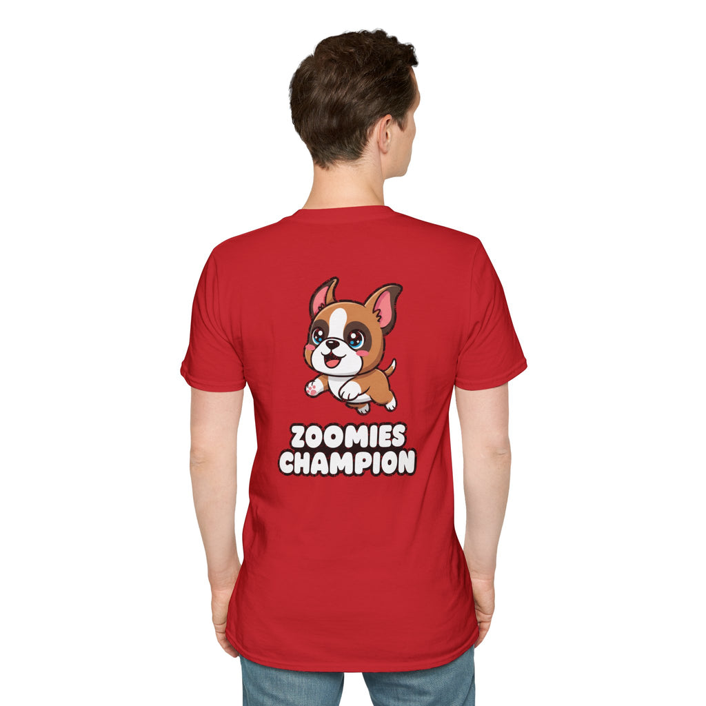 Cute Boxer Shirt Zoomies Champion Funny Dog Lover Unisex Softstyle Tee Gift