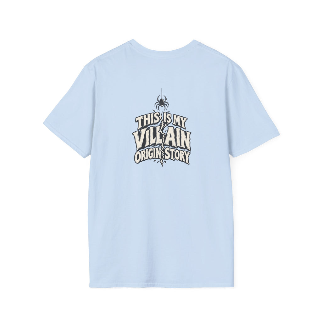 Dark Humor Halloween Shirt This Is My Villain Origin Story Funny Sarcastic Unisex Softstyle Tee Adult Halloween Gift