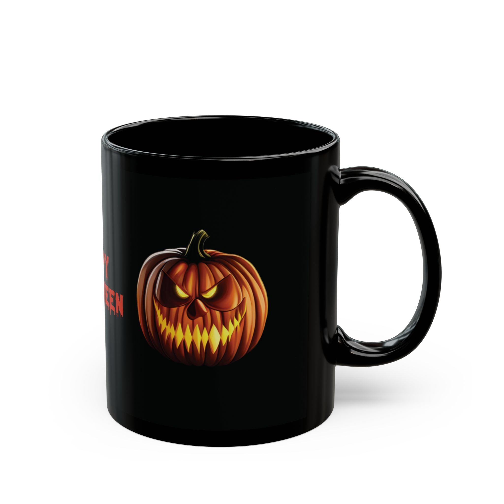 Happy Halloween Angry Pumpkin Spooky Black Coffee Tea Mug Best Gift New 11oz