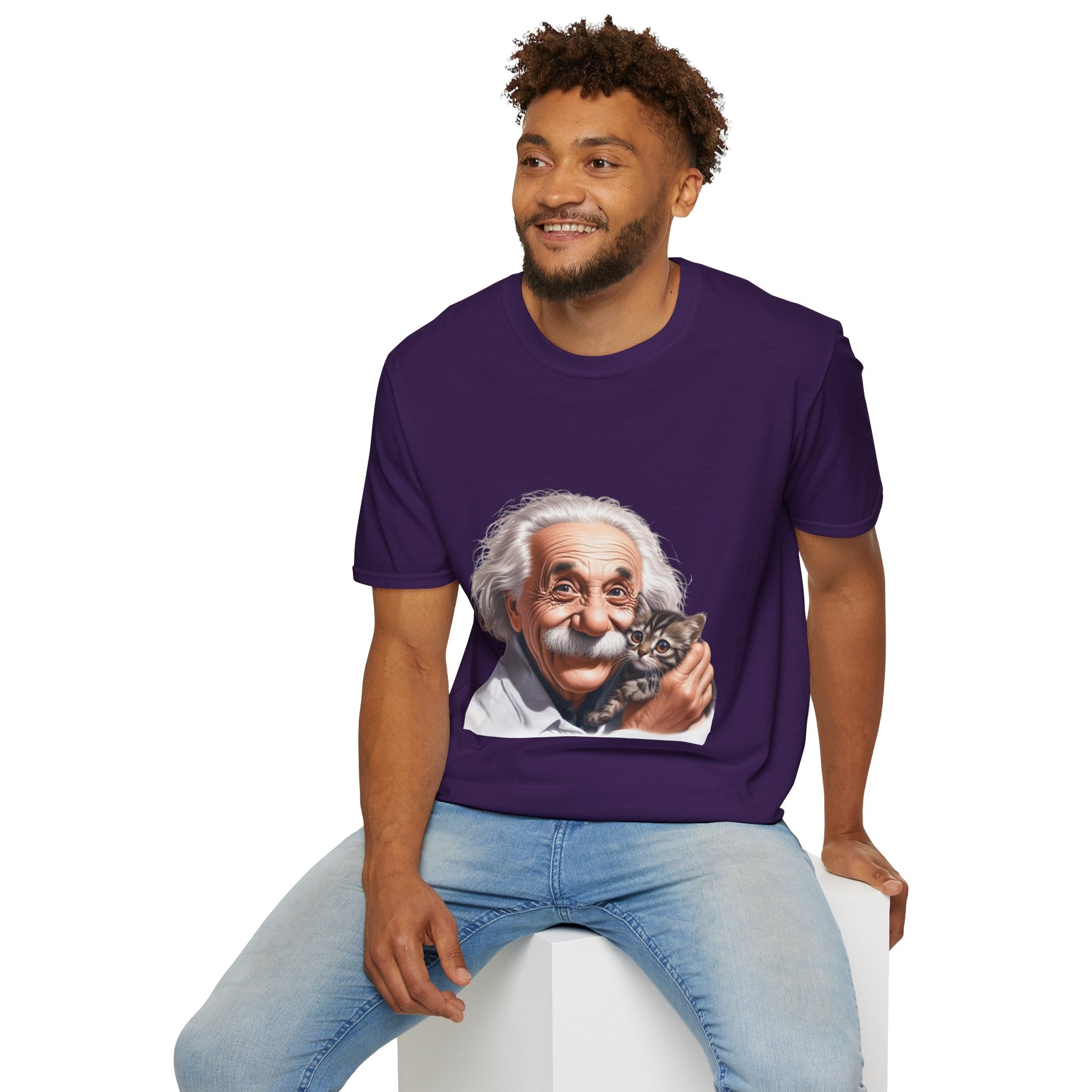 Funny Albert Einstein T-Shirt Unisex Softstyle T-Shirt Cotton Unique Gift German