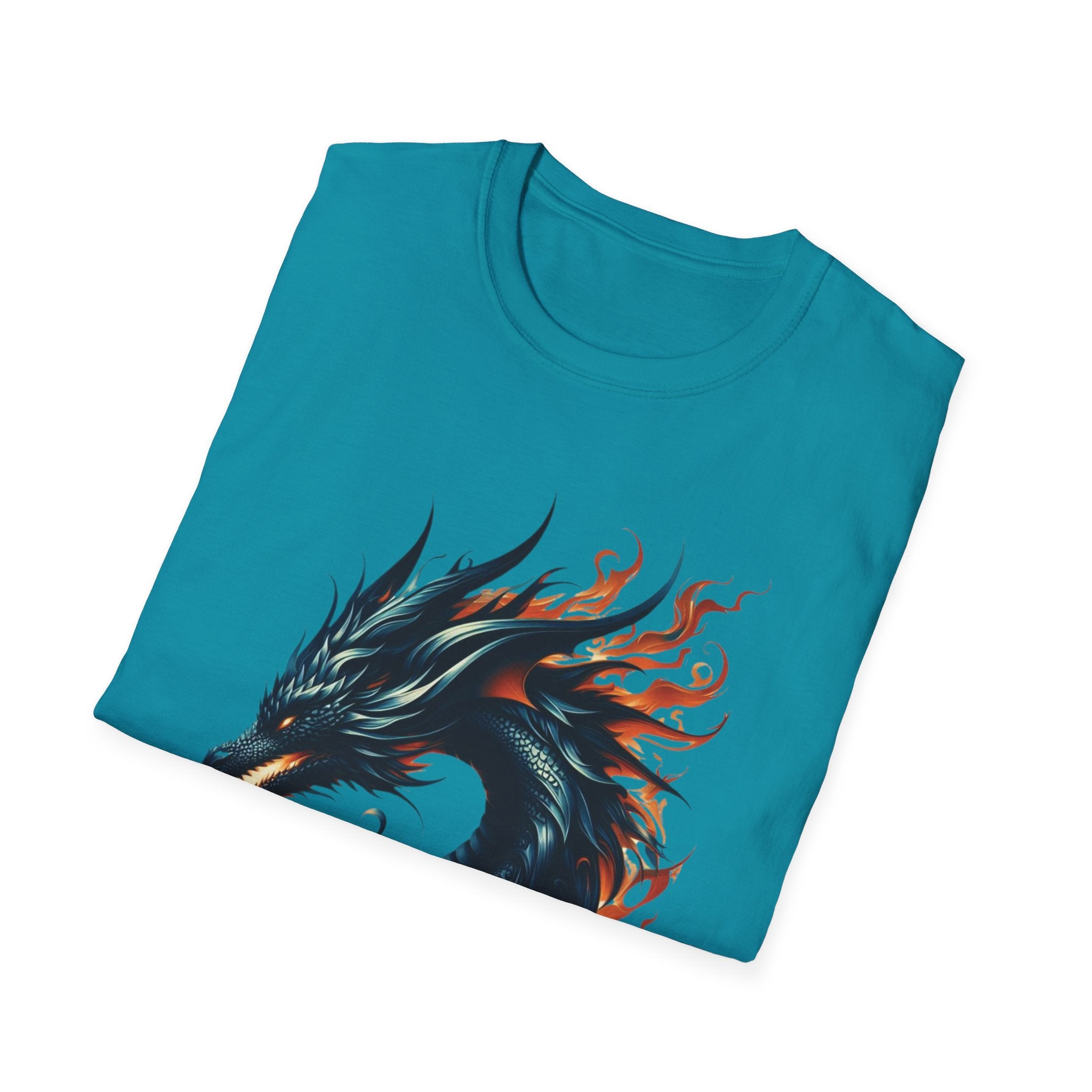 Dragon T-shirt Mens Graphic Tee Clothing Apparel Chinese Symbol Unisex Softstyle