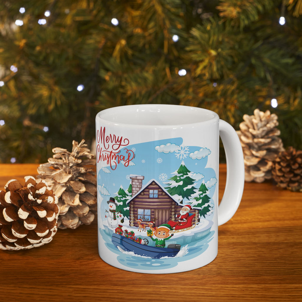 Christmas Mug Funny Santa Claus Mug Unique Snowman Cute Coffee Cup Tea Gift Kids 11oz