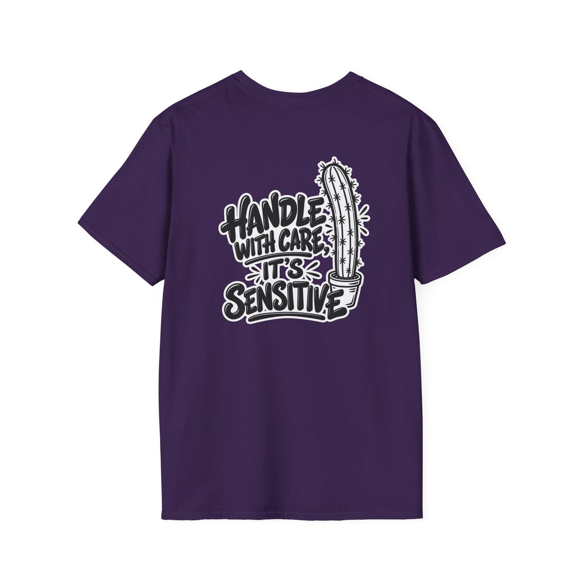 Dark Humor Funny Plant Shirt Handle With Care It's Sensitive Novelty Cactus Tshirt Tee Unique Gift