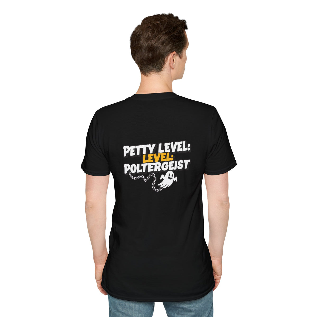 Dark Humor Halloween Shirt Petty Level Poltergeist Funny Ghost Sarcastic Unisex Softstyle Tee Adult Halloween Gift