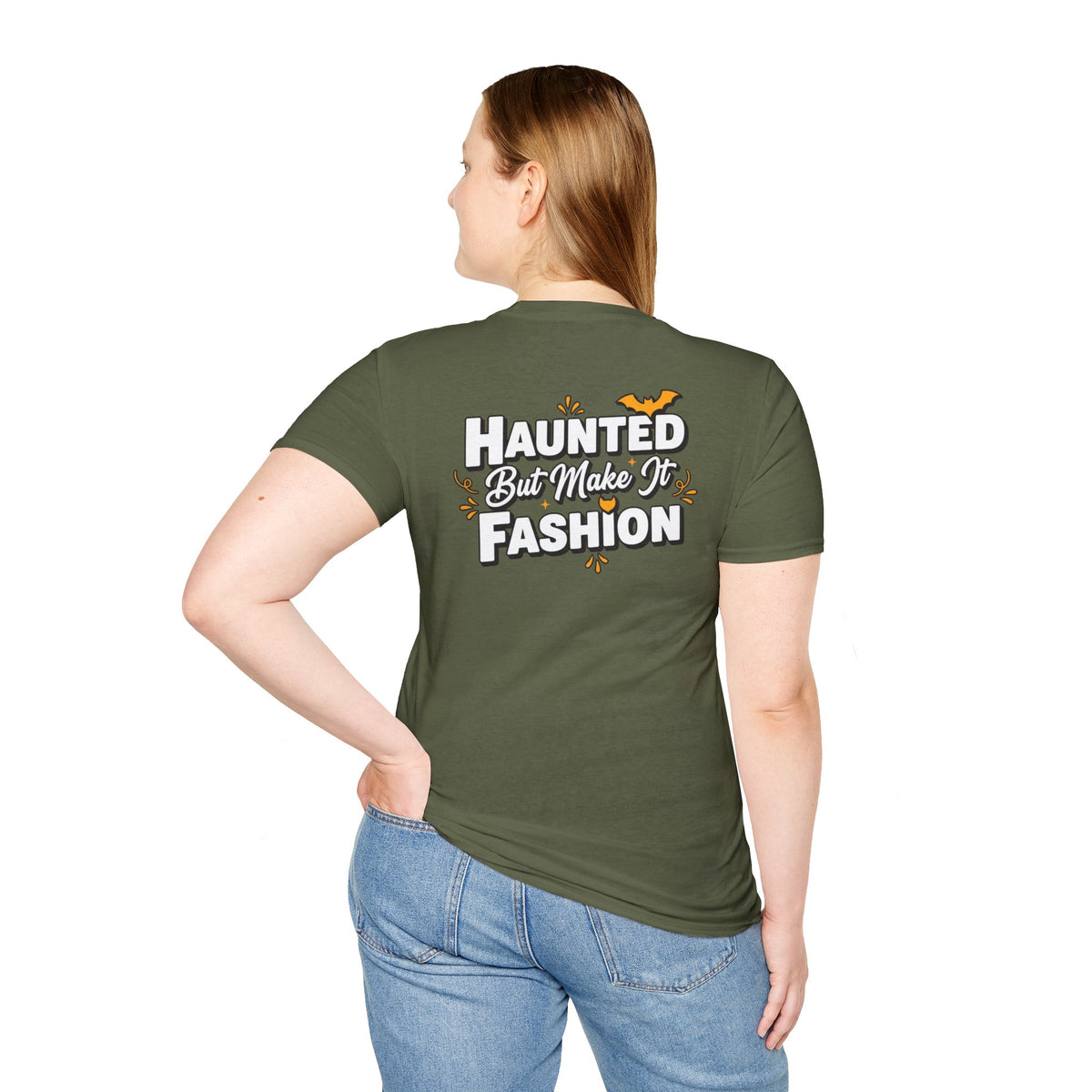 Dark Humor Halloween Shirt Haunted But Make It Fashion Funny Sarcastic Unisex Softstyle Tee Adult Halloween Gift