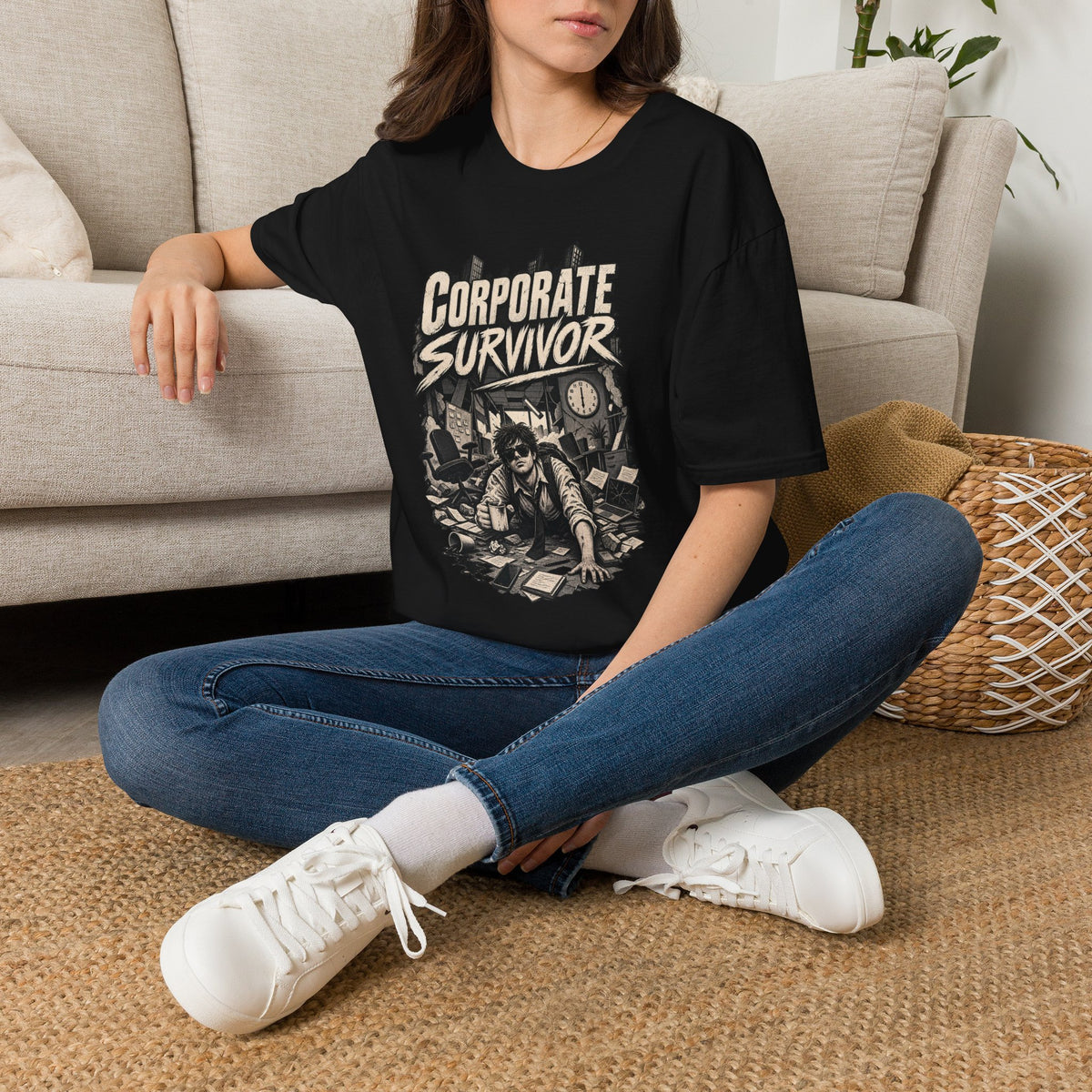 Funny Dark Humor Tshirt — Funny Office Tshirt Dark Humor Graphic Tee Unique Coworker Gift CORPORATE SURVIVOR Shirt