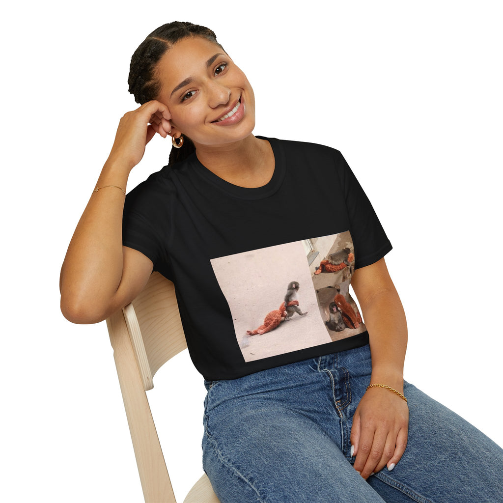 Funny Punch Monkey Viral Animal Tshirt Cute Trendy Unisex Softstyle T-Shirt Gift