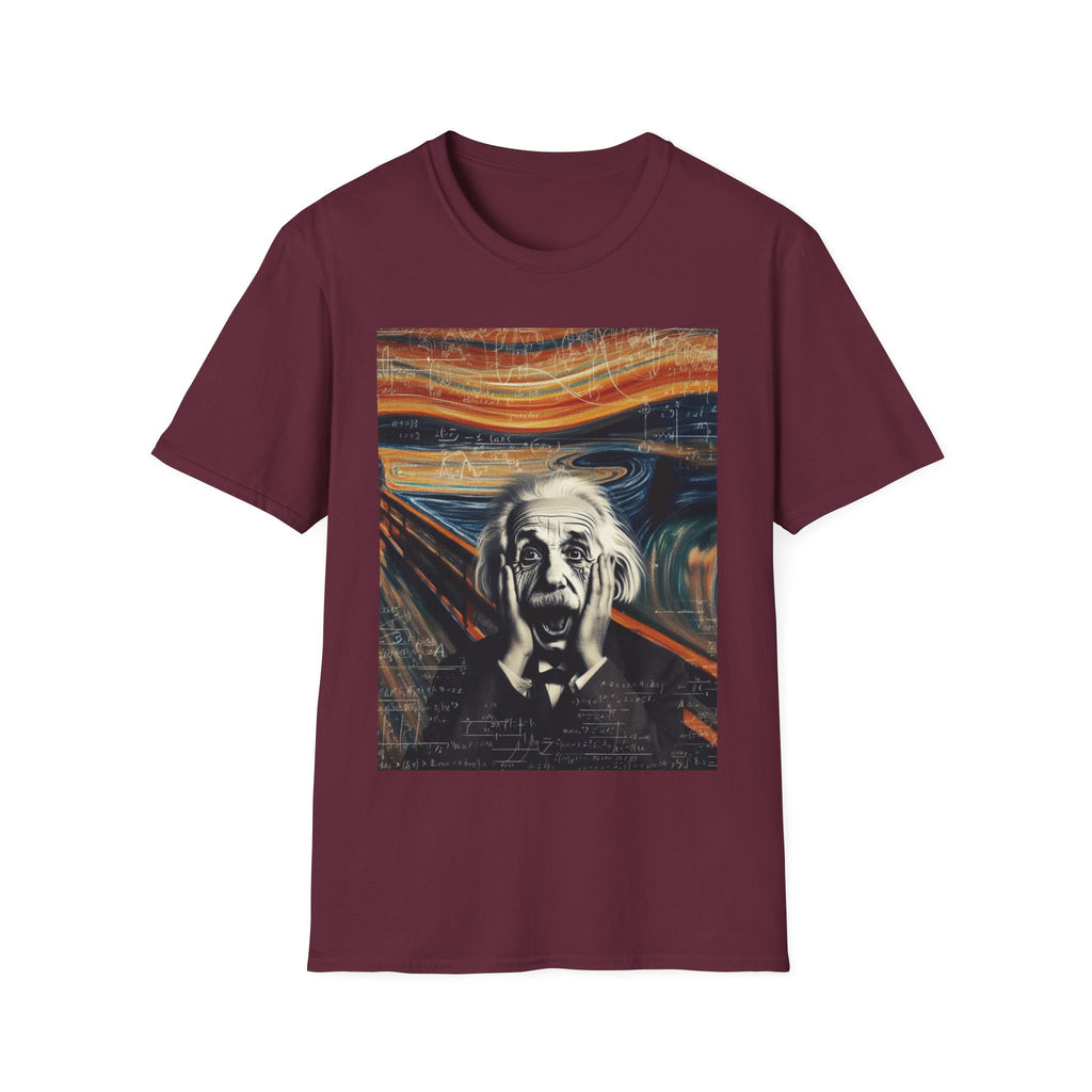 Funny Einstein Unisex Softstyle T-Shirt Edvard Munch Scream Cotton Gift Men Lady