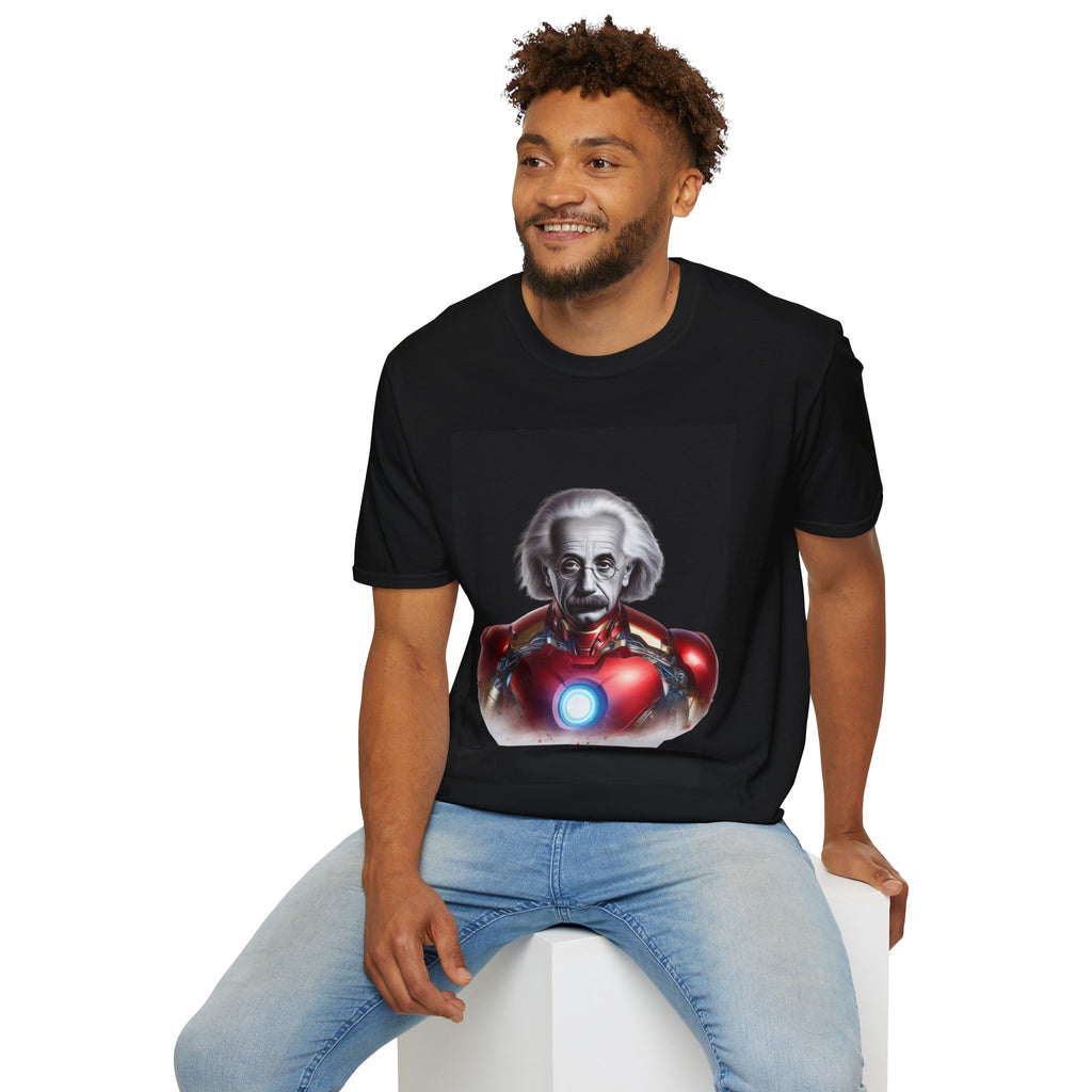 Funny Einstein Unisex Soft-style T-shirt Iron Man Albert Unique Gift Kids Art