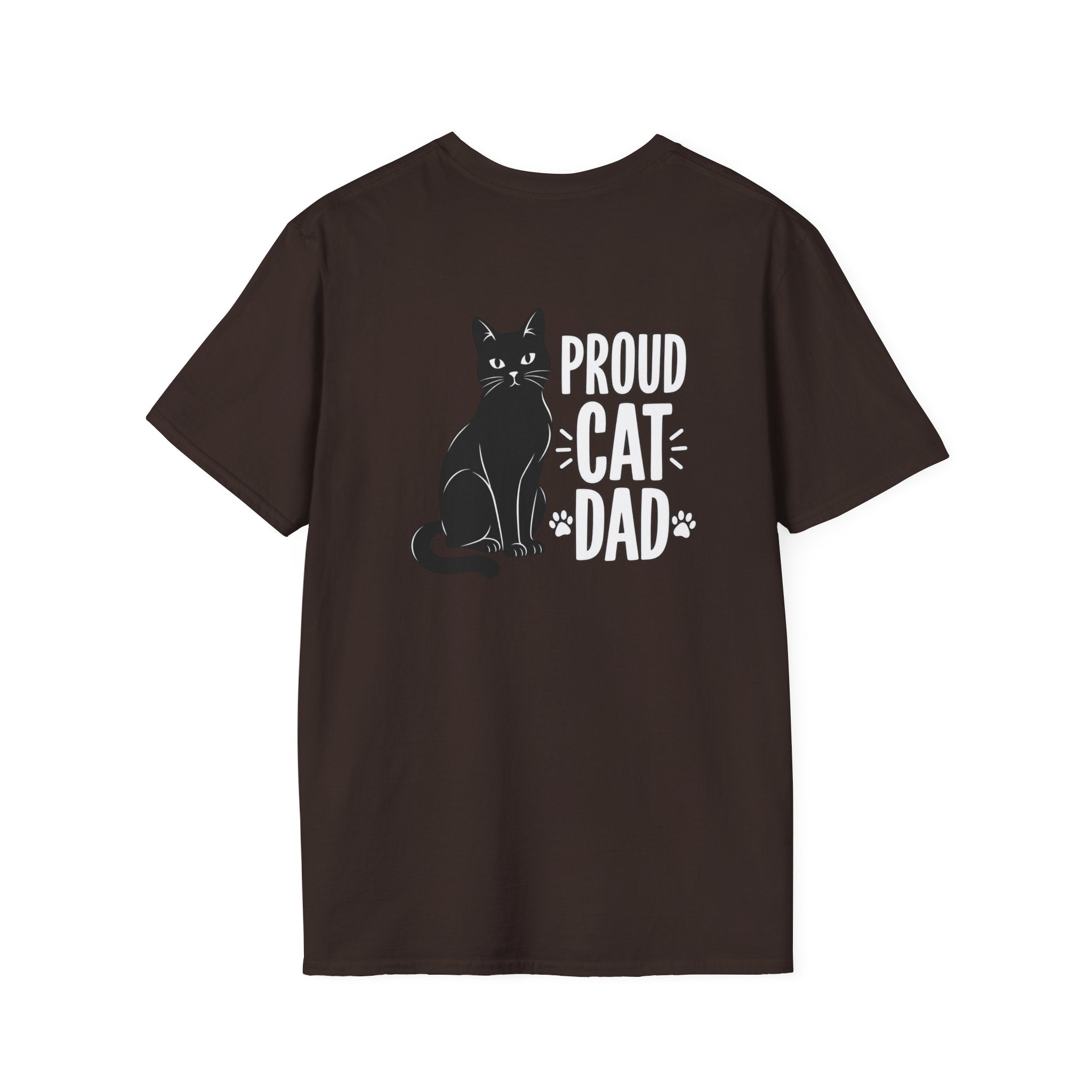Cat Dad Shirt Proud Cat Dad Black Cat Silhouette Graphic Tee Unique Gift Funny Tshirt