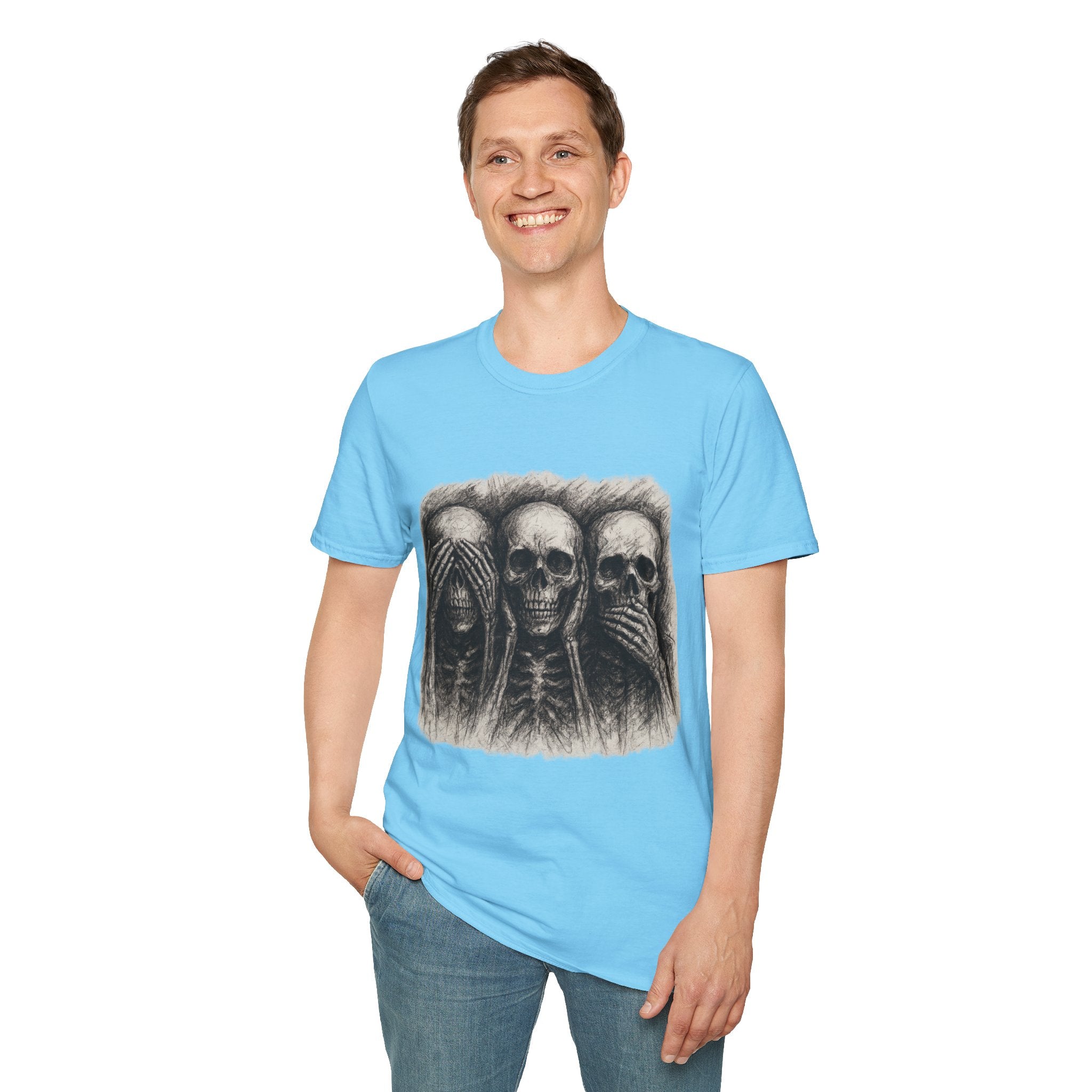 Mens Skull T-shirt Graphic Tees Skeleton Apparel Clothing Skulls Accessories Best Gift