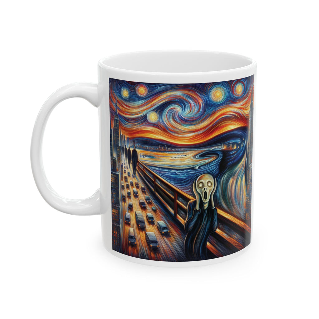 Funny Edvard Munch The Scream in New York Mug Tea Coffee Cup Unique Gift USA New
