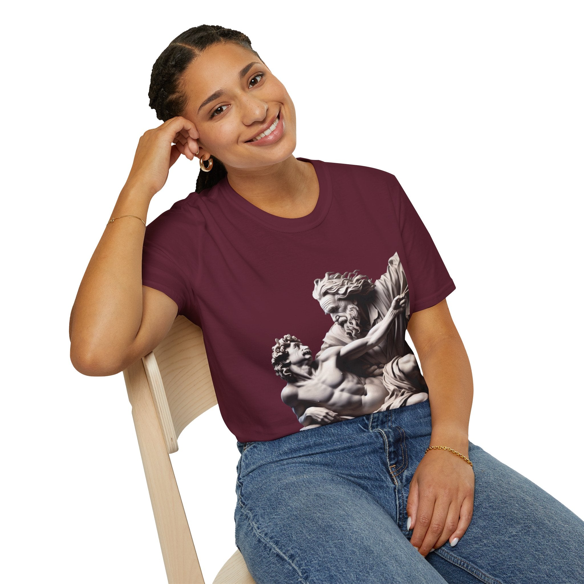 Funny Albert Einstein Unisex Softstyle T-Shirt Unique Gift Cotton T-shirt Art