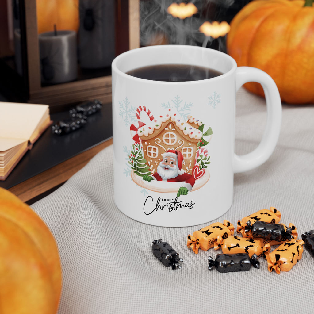 Funny Santa Claus Merry Christmas Mug Unique Cute Ceramic Coffee Cup Gift Kids 11oz