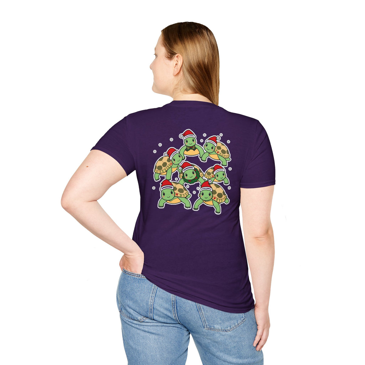 Christmas Turtles Family T-Shirt | Cute Cartoon Unique Holiday Design Gift Shirt