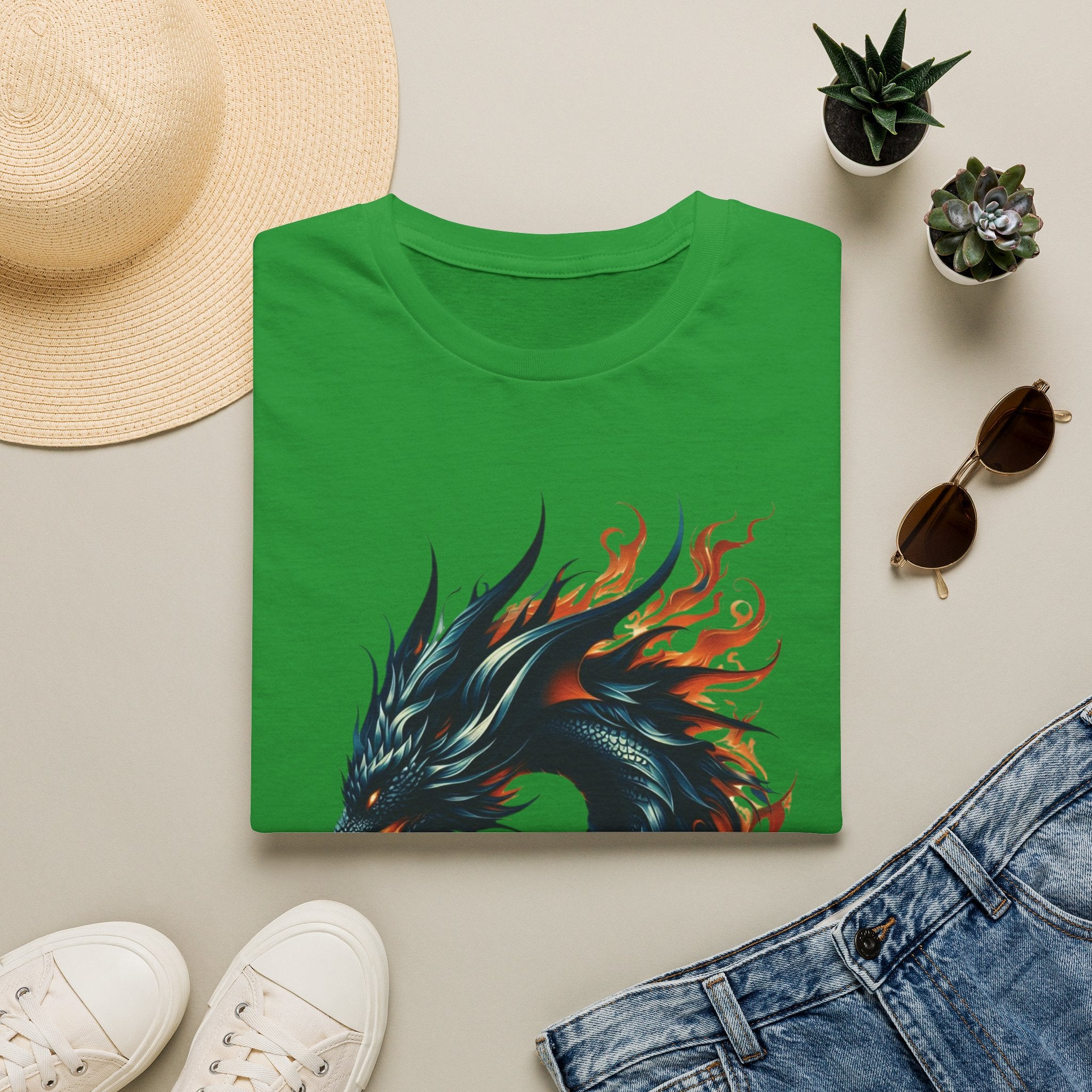 Dragon T-shirt Mens Graphic Tee Clothing Apparel Chinese Symbol Unisex Softstyle
