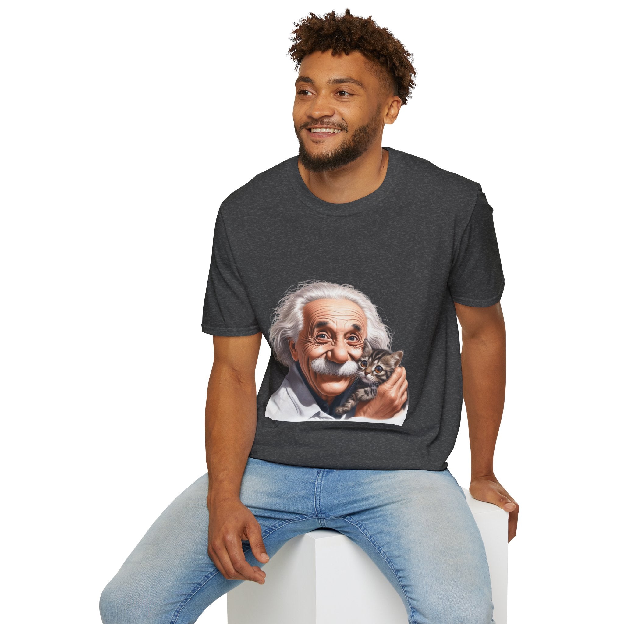 Funny Albert Einstein T-Shirt Unisex Softstyle T-Shirt Cotton Unique Gift German
