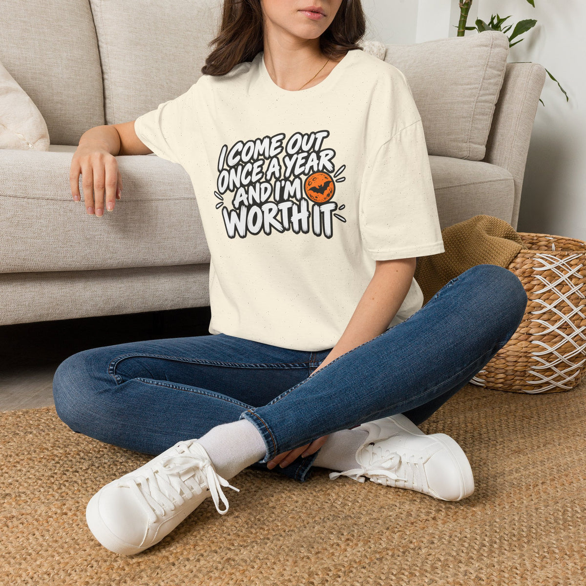 Funny Halloween Shirt I Come Out Once a Year and I'm Worth It Tee Graphic T-Shirt