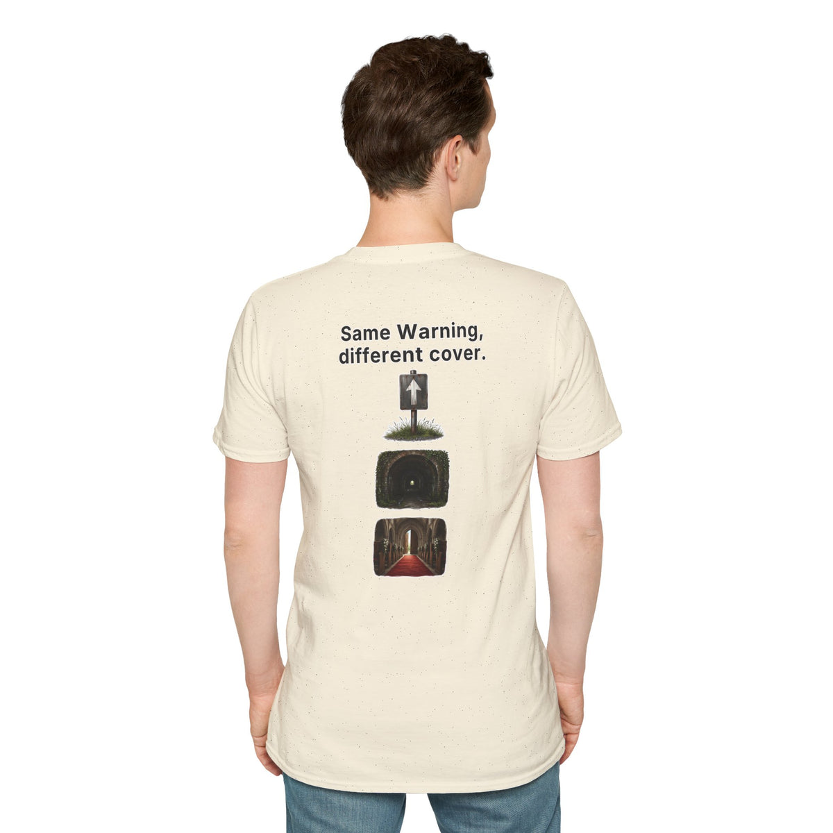 Funny Marriage T-Shirt Same Warning Different Cover Dead End Road Wedding Humor Shirt Groom Bachelor Party Tee