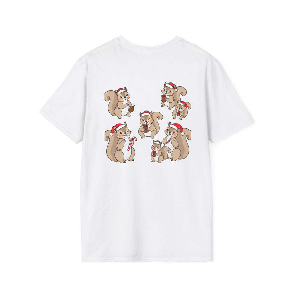 Christmas Squirrels Family T-Shirt | Cute Cartoon Design Unique Holiday Gift Shirt